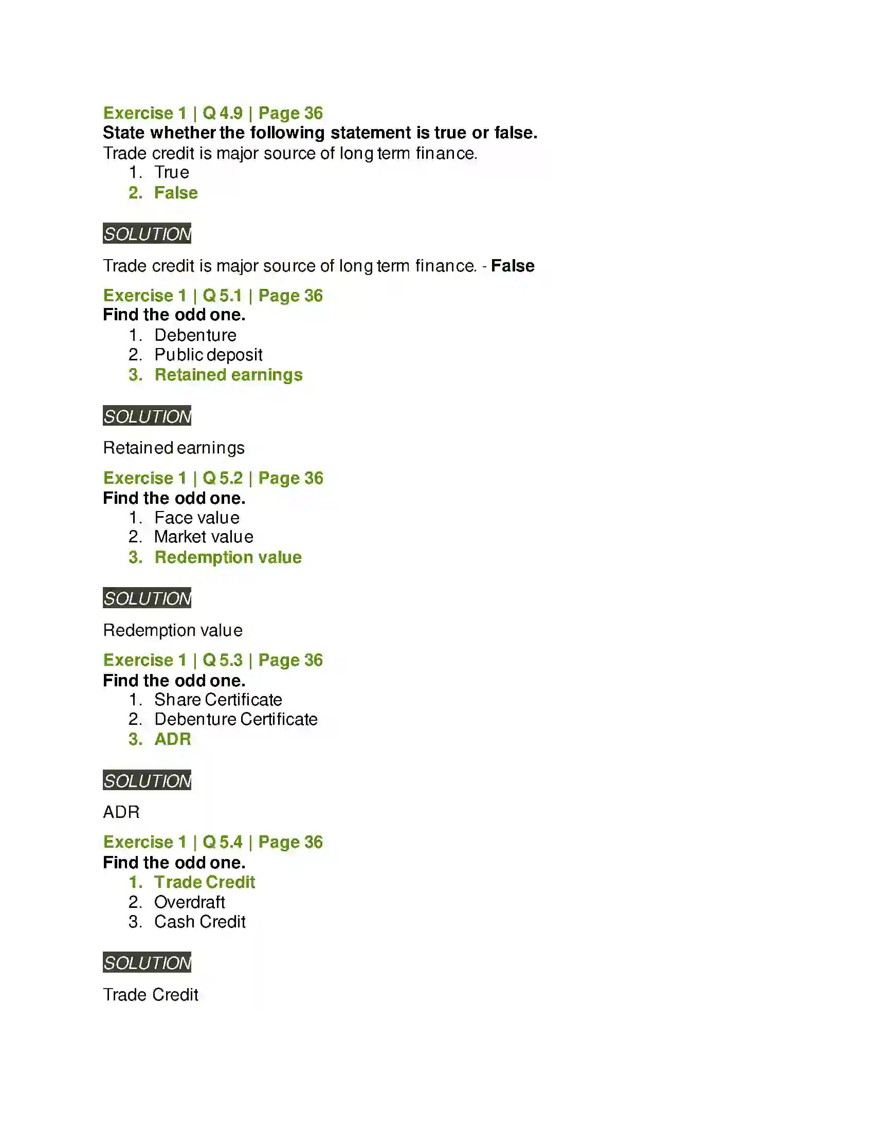 Maharashtra Board Class 12th Secretarial Practice Sources of Corporate Finance Solution 10