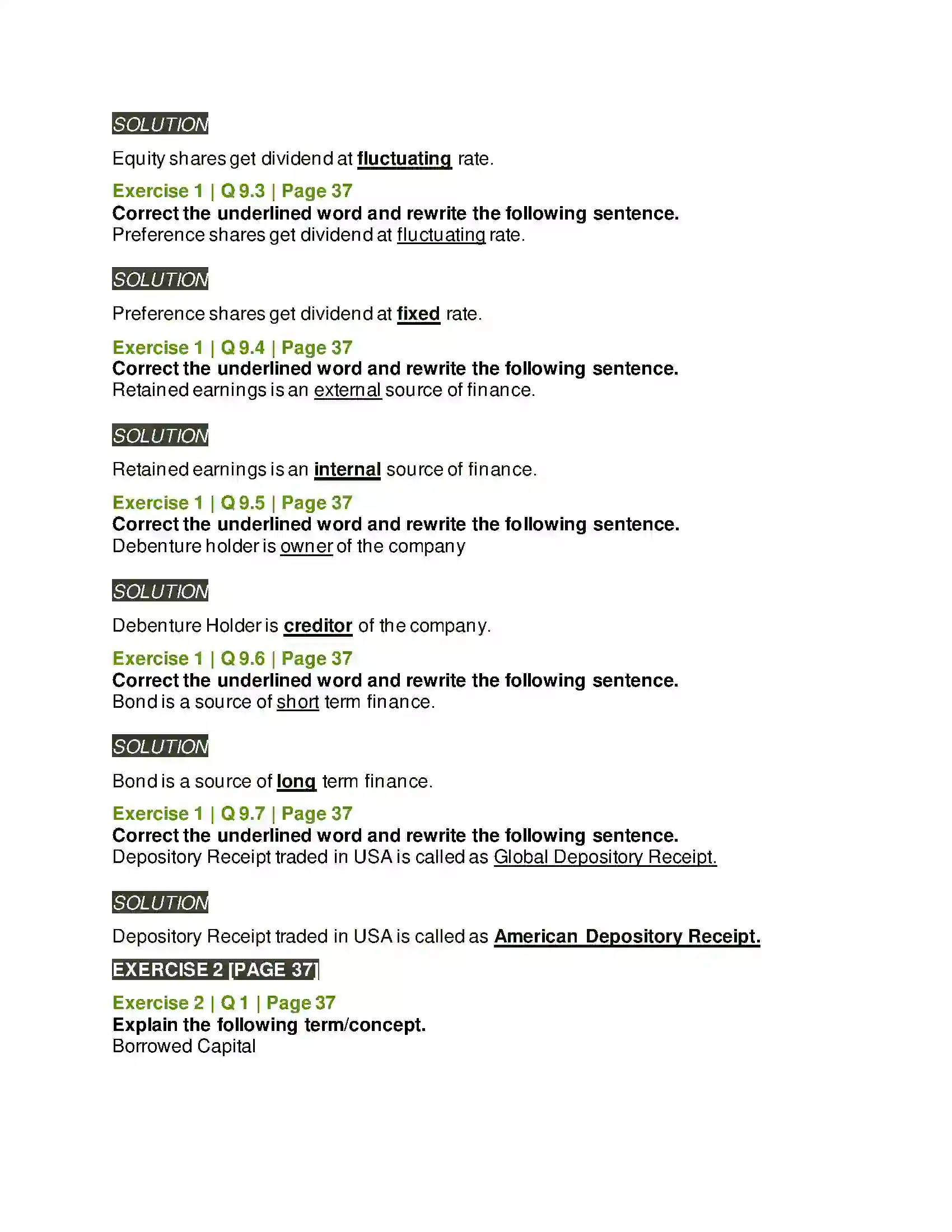 Maharashtra Board Class 12th Secretarial Practice Sources of Corporate Finance Solution 15