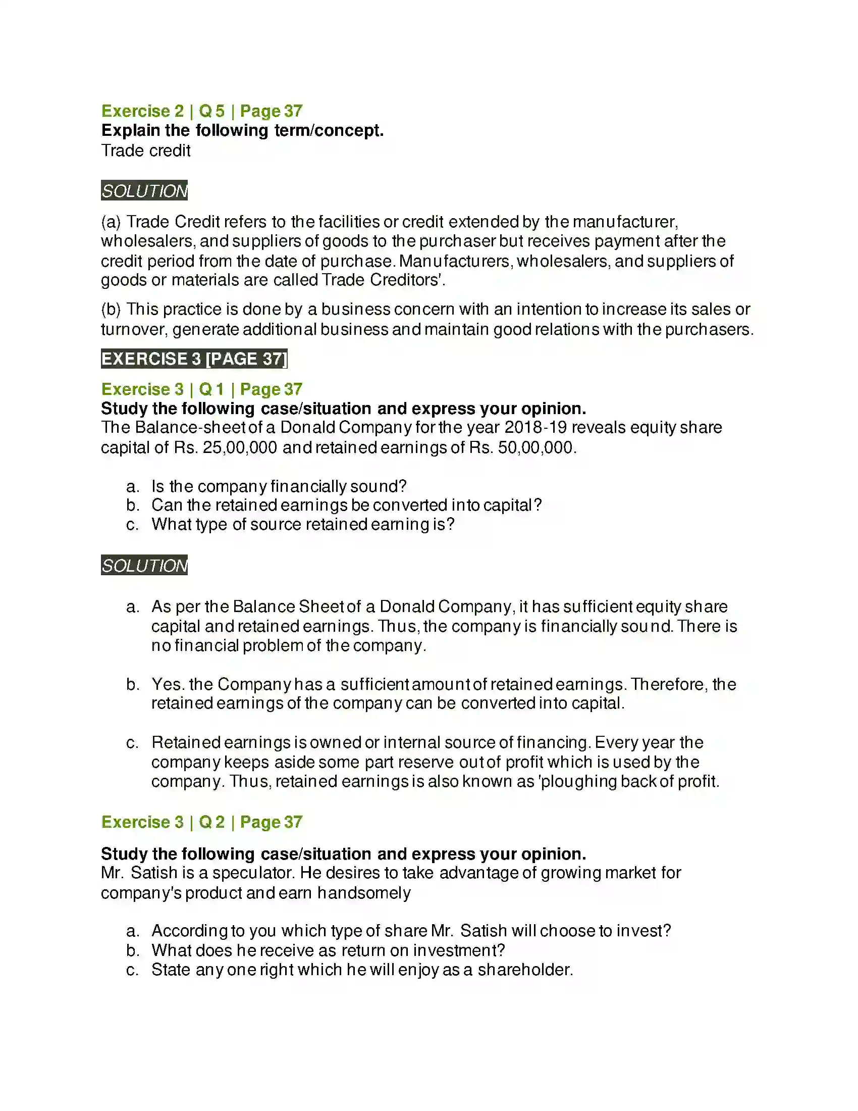 Maharashtra Board Class 12th Secretarial Practice Sources of Corporate Finance Solution 17