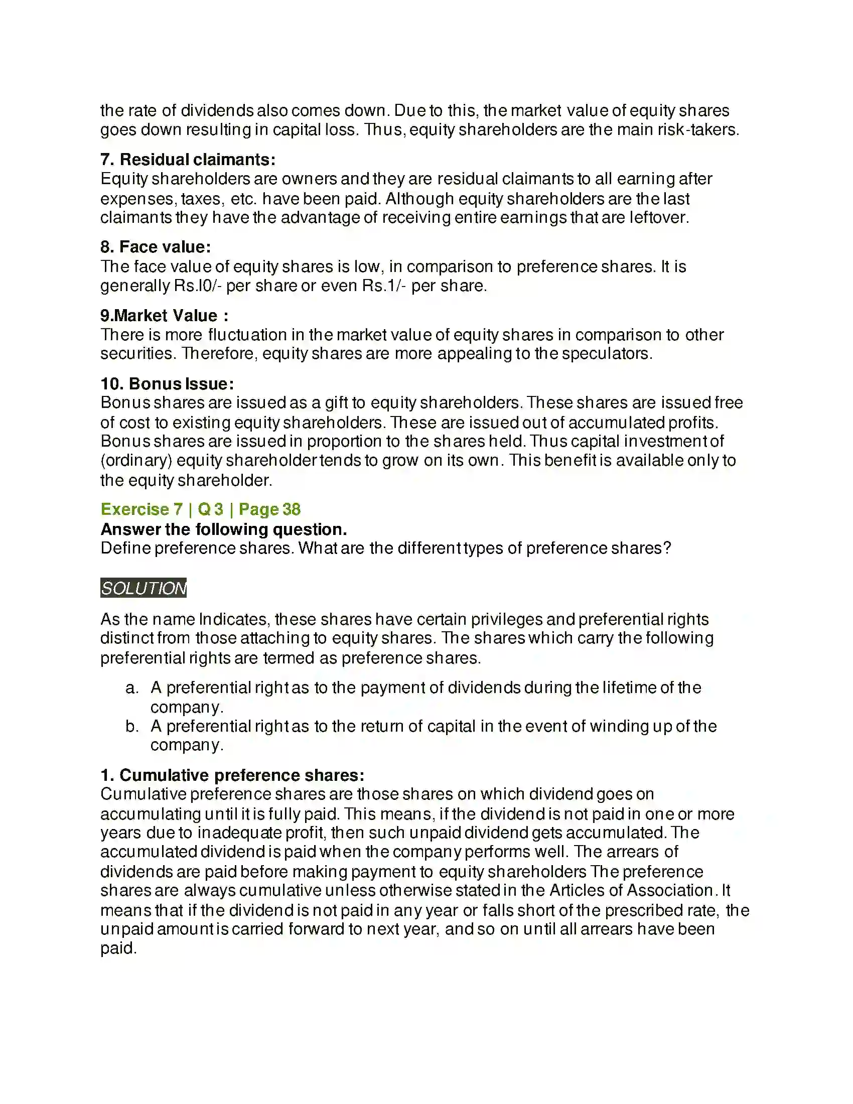 Maharashtra Board Class 12th Secretarial Practice Sources of Corporate Finance Solution 33