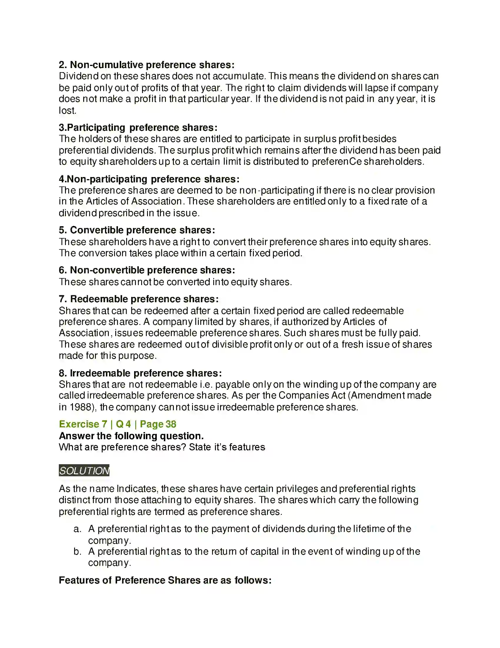 Maharashtra Board Class 12th Secretarial Practice Sources of Corporate Finance Solution 34