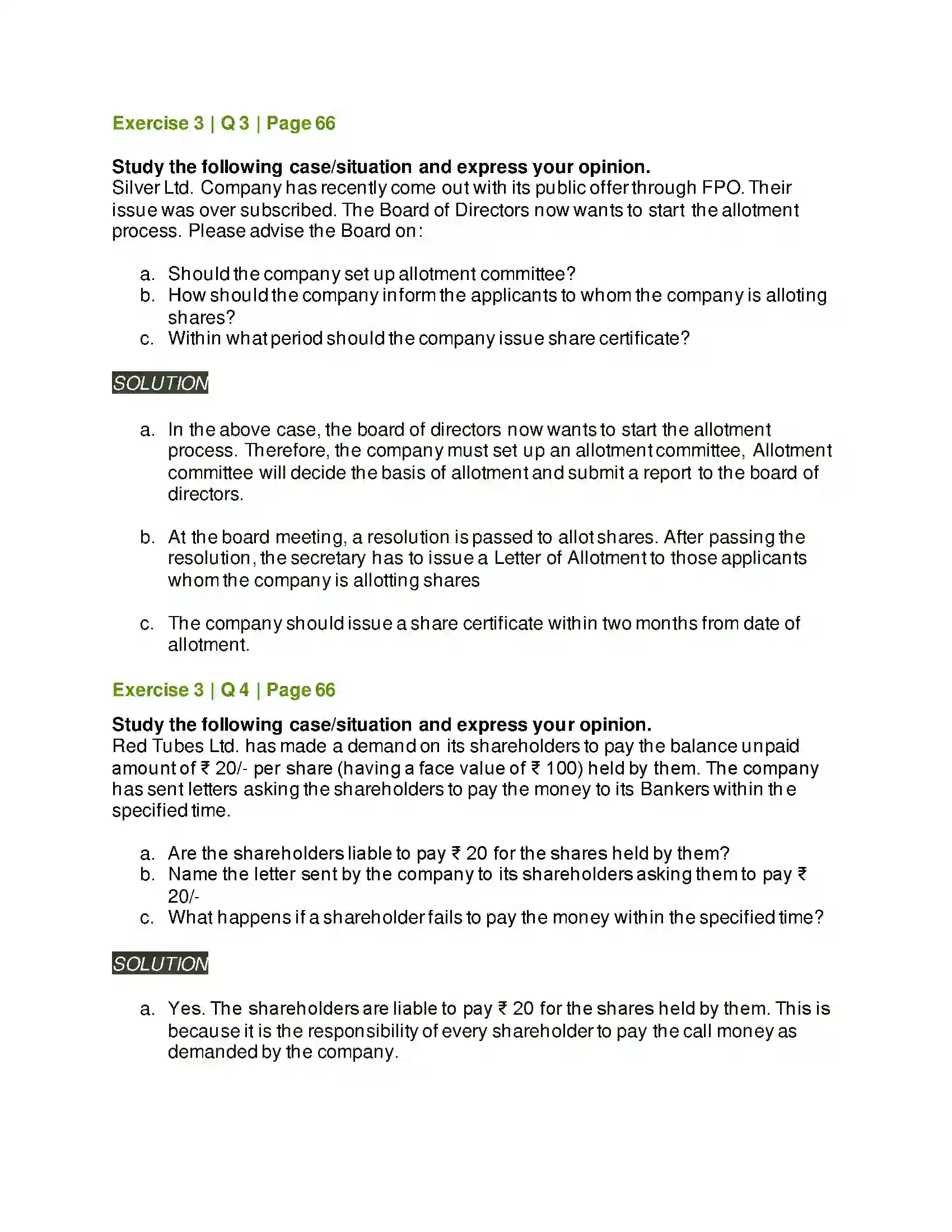 Maharashtra Board Class 12th Secretarial Practice Issue of Shares Solution 26