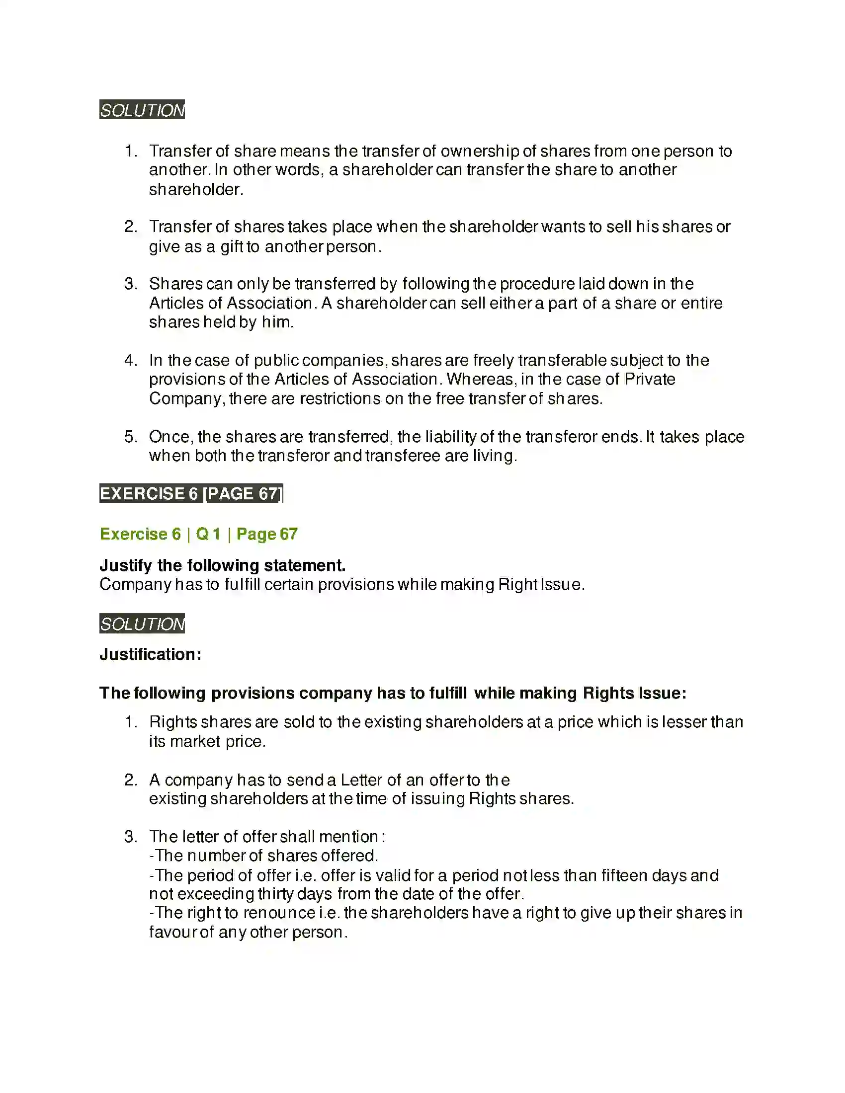 Maharashtra Board Class 12th Secretarial Practice Issue of Shares Solution 38