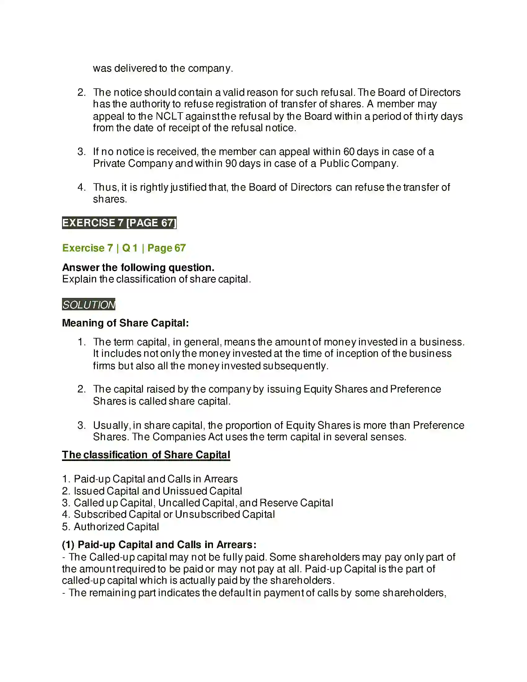 Maharashtra Board Class 12th Secretarial Practice Issue of Shares Solution 43