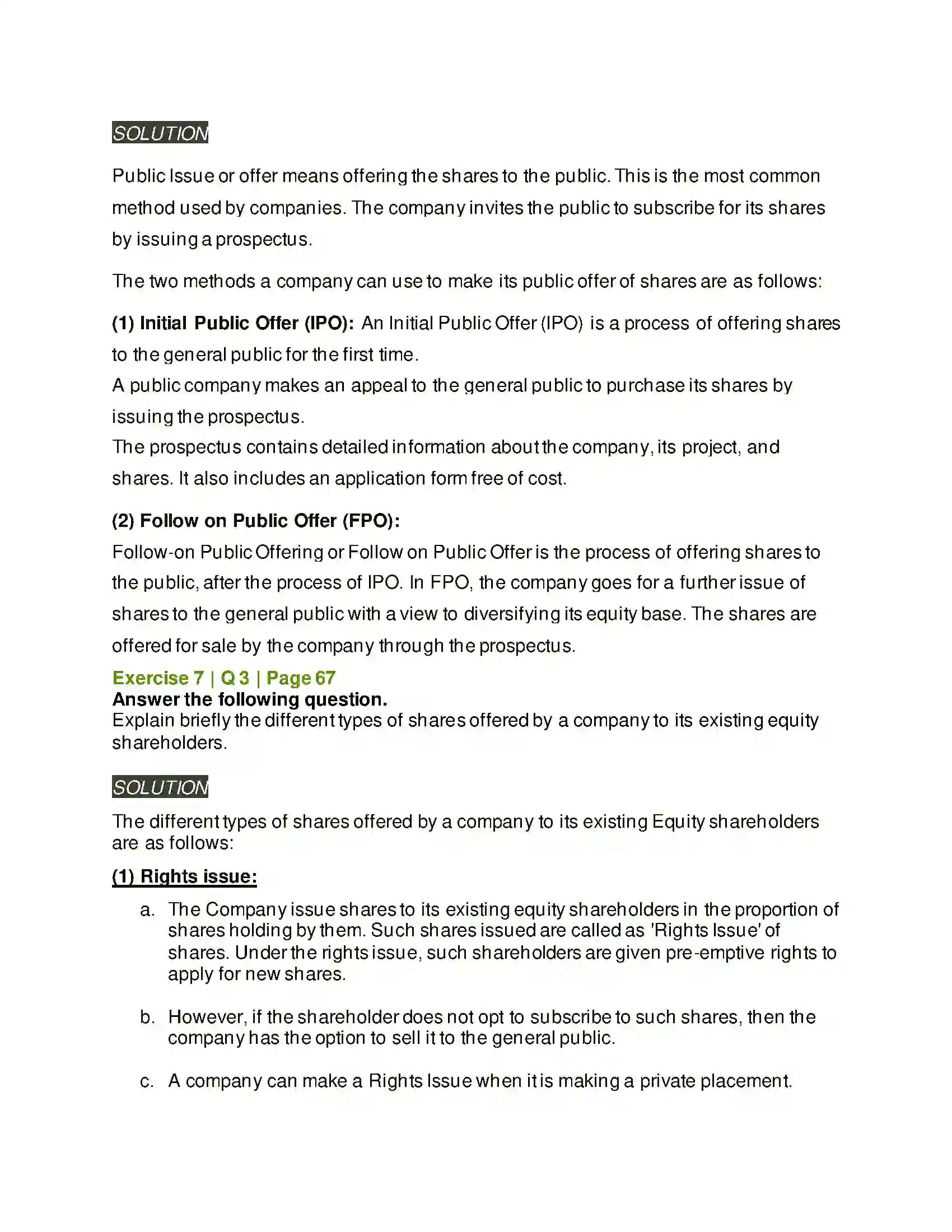 Maharashtra Board Class 12th Secretarial Practice Issue of Shares Solution 45