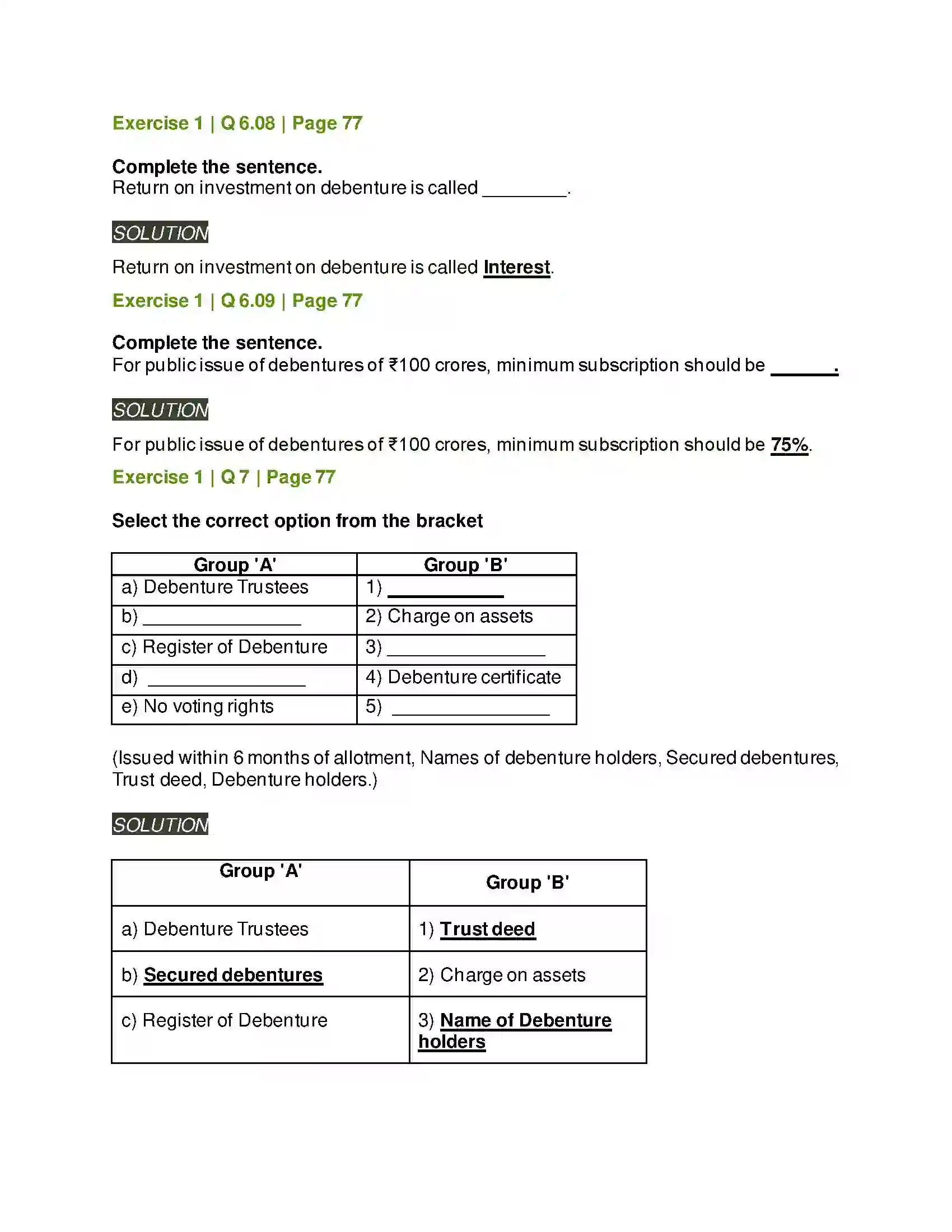 Maharashtra Board Class 12th Secretarial Practice Issue of Debentures Solution 11