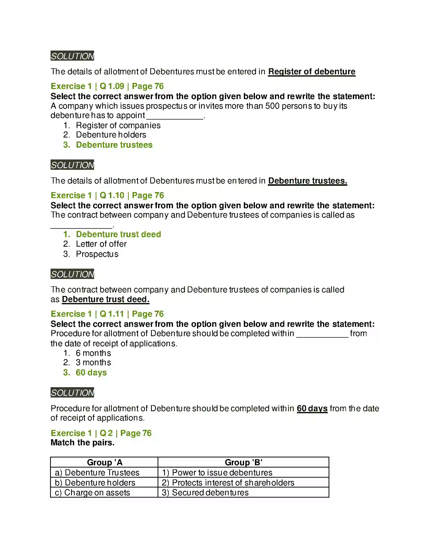 Maharashtra Board Class 12th Secretarial Practice Issue of Debentures Solution 3