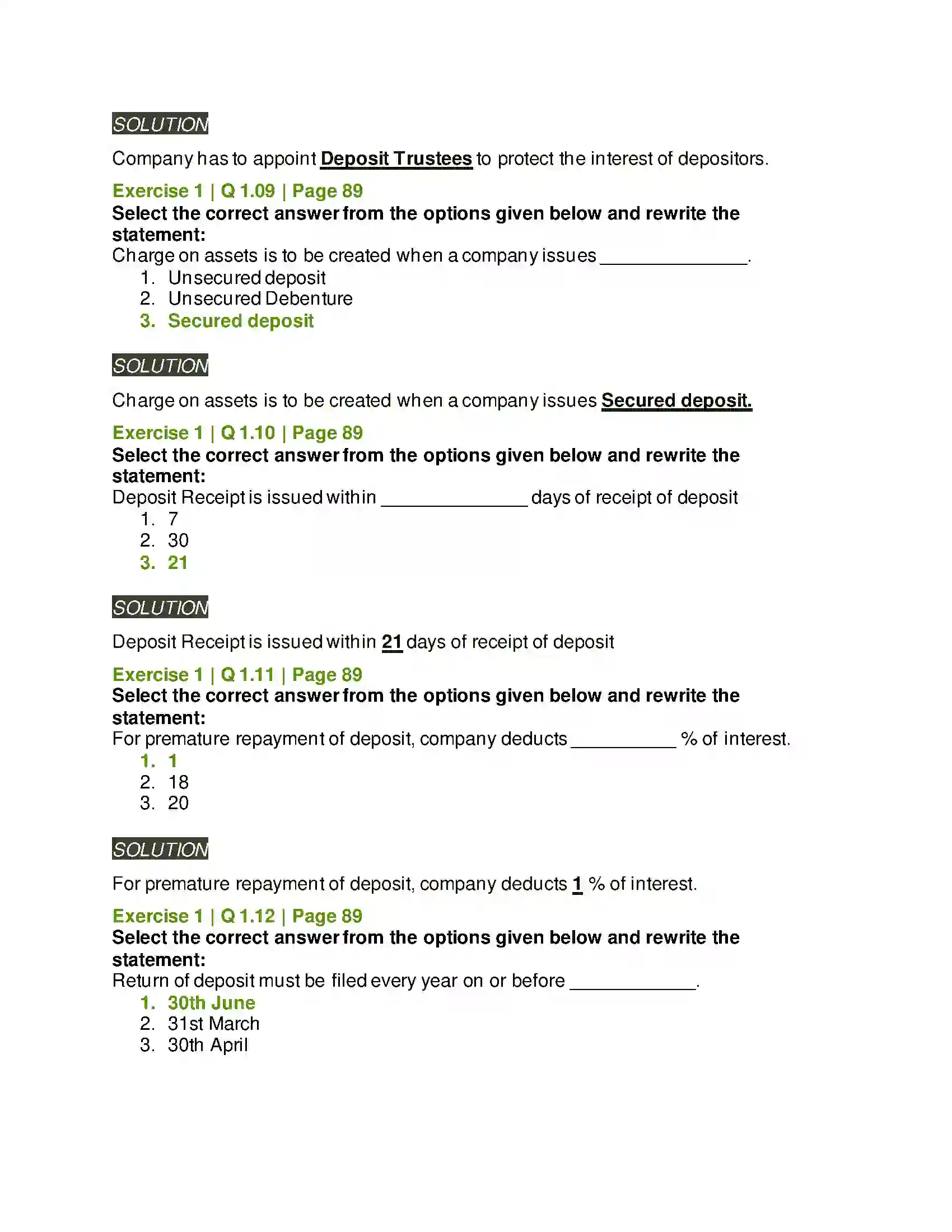 Maharashtra Board Class 12th Secretarial Practice Deposits Solution 3