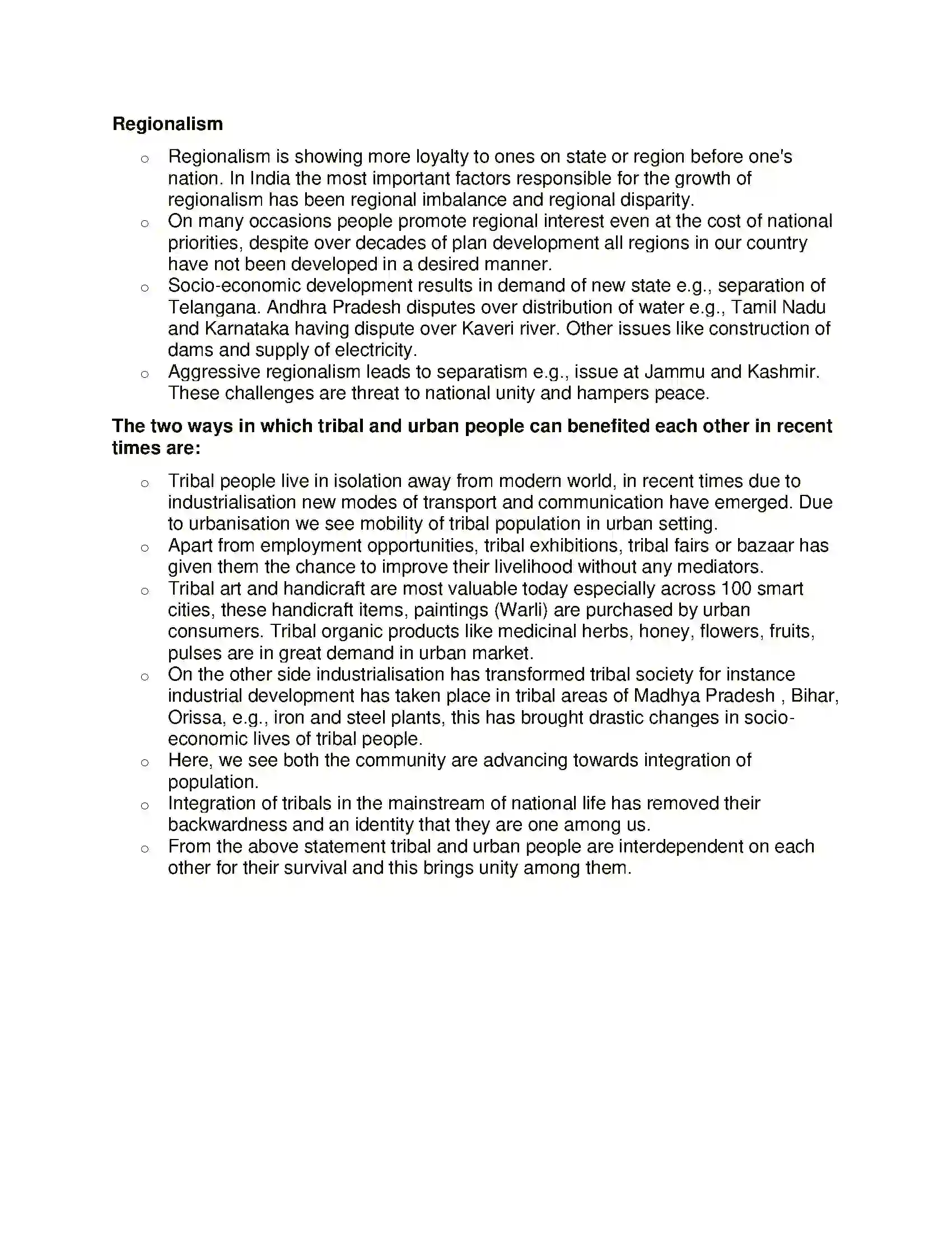 Maharashtra Board Class 12th Sociology - Understanding Indian Society Diversity and Unity in Indian Society Solution 11