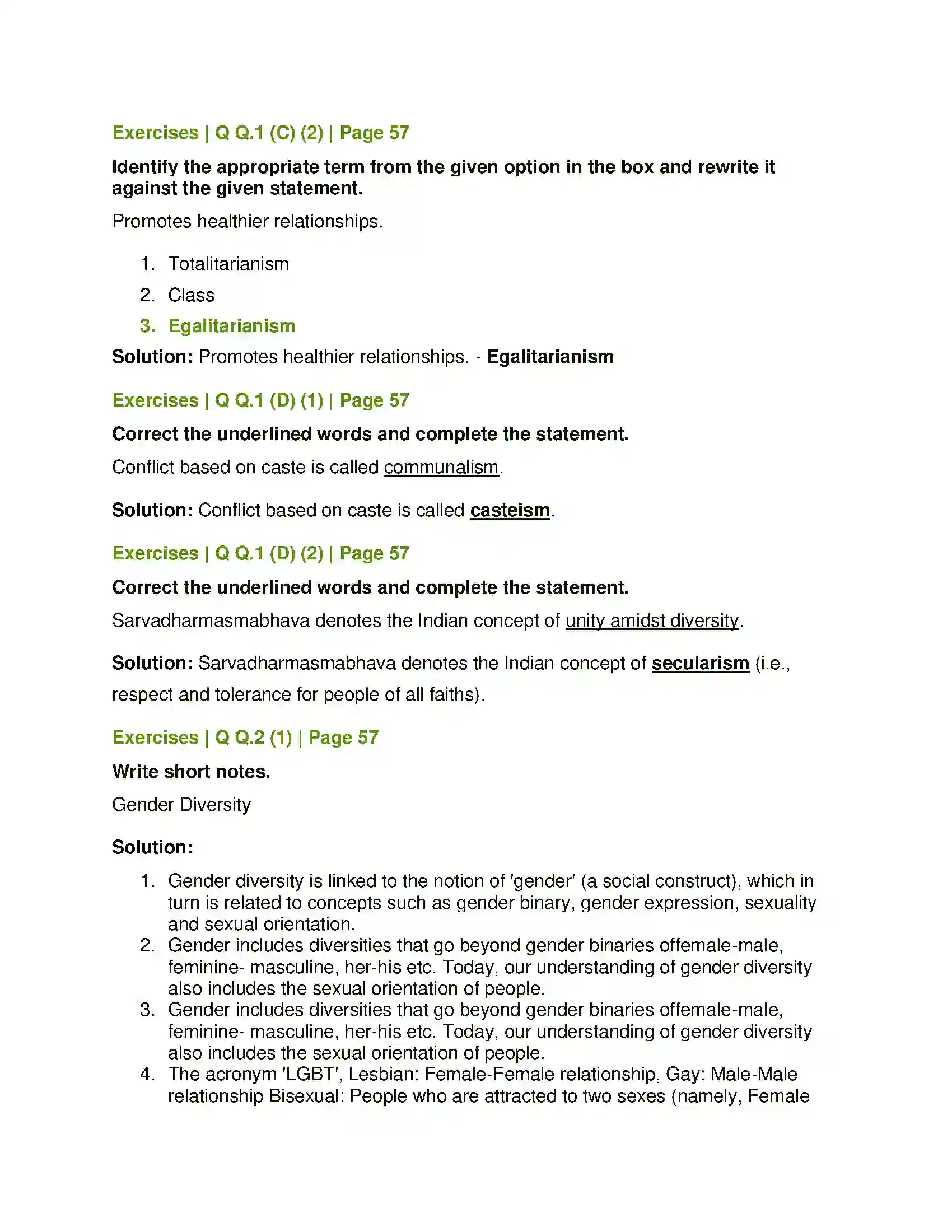 Maharashtra Board Class 12th Sociology - Understanding Indian Society Diversity and Unity in Indian Society Solution 3