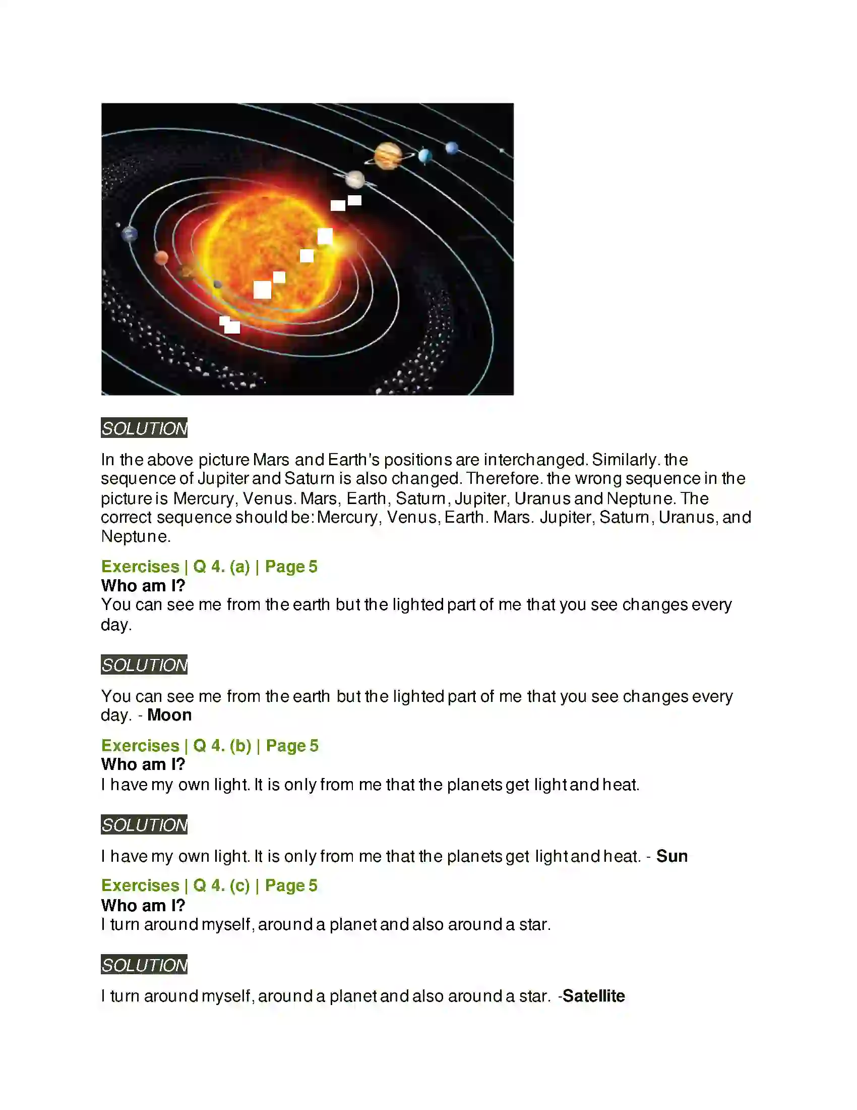 Maharashtra Board Class 5th Environmental Studies - 1 Our Earth and Our Solar System Solution 4
