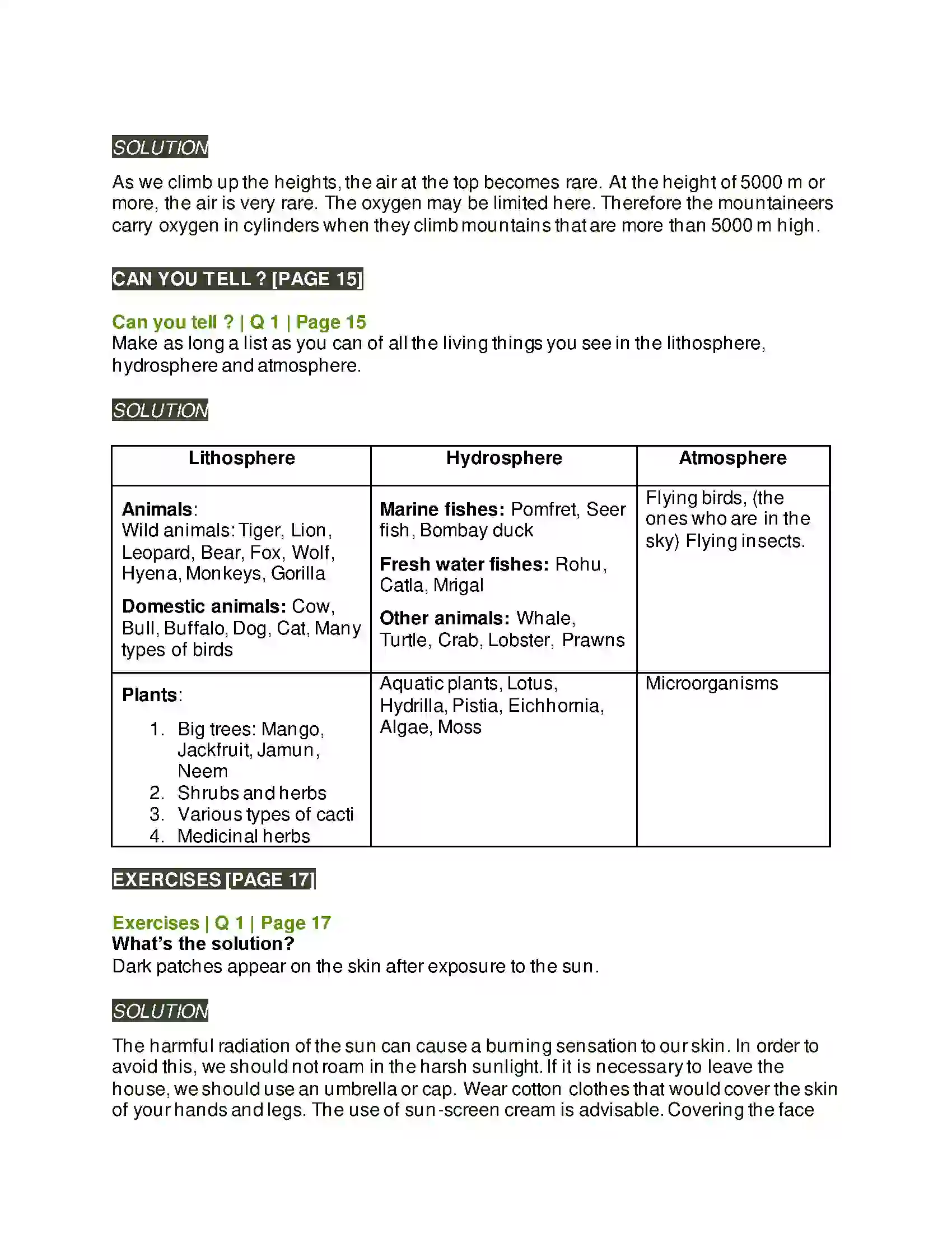 Maharashtra Board Class 5th Environmental Studies - 1 The Earth and Its Living World Solution 2
