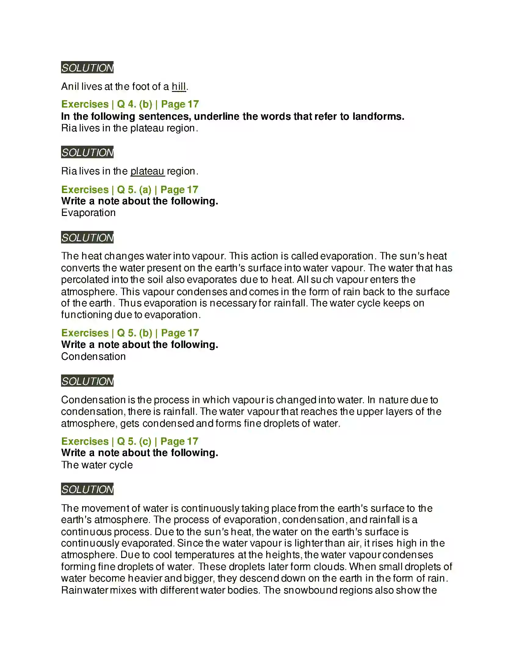 Maharashtra Board Class 5th Environmental Studies - 1 The Earth and Its Living World Solution 5