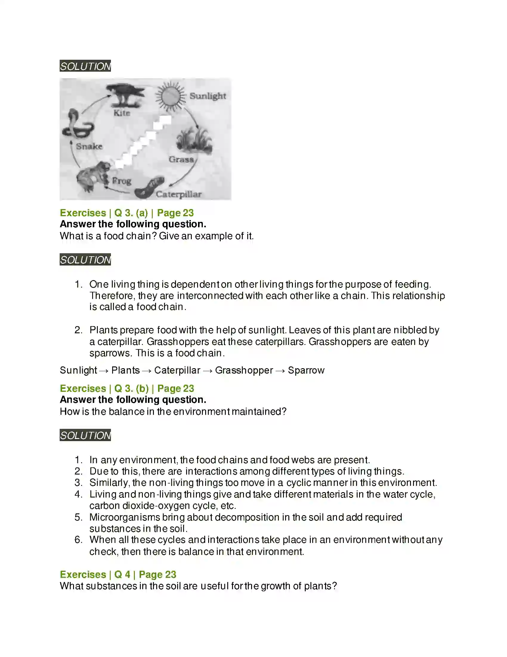 Maharashtra Board Class 5th Environmental Studies - 1 Environmental Balance Solution 4
