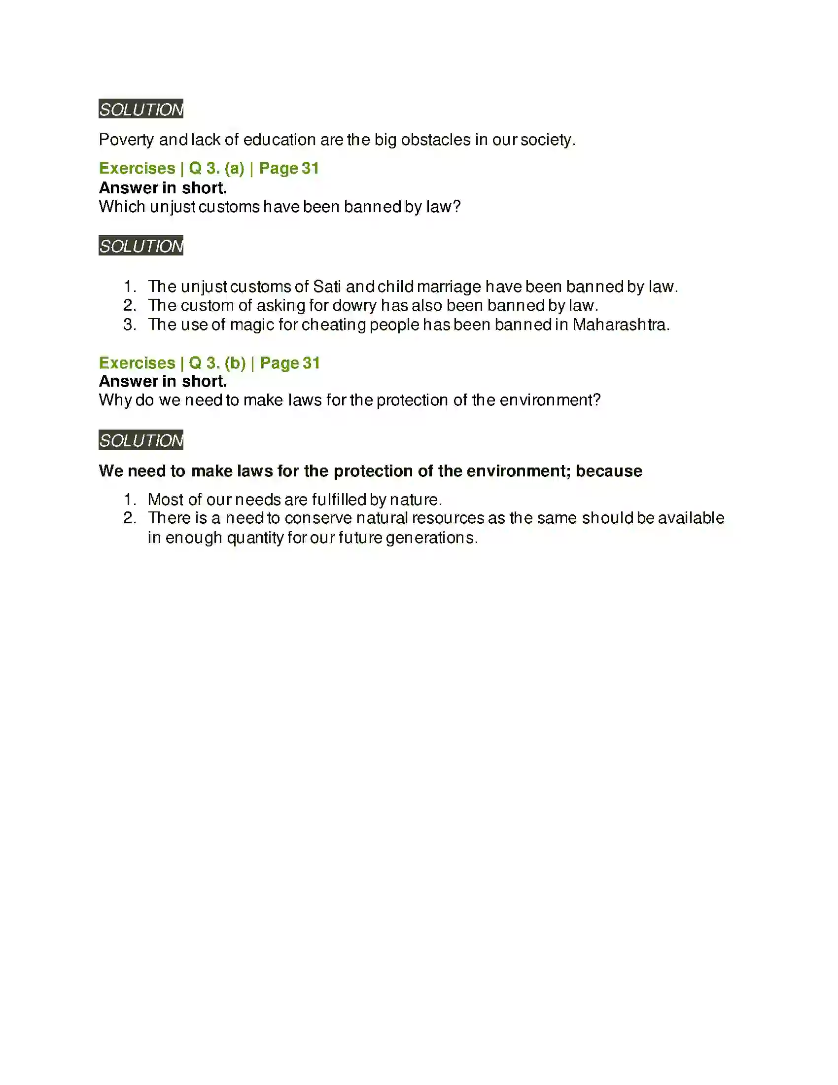 Maharashtra Board Class 5th Environmental Studies - 1 Rules Are for Everyone Solution 2