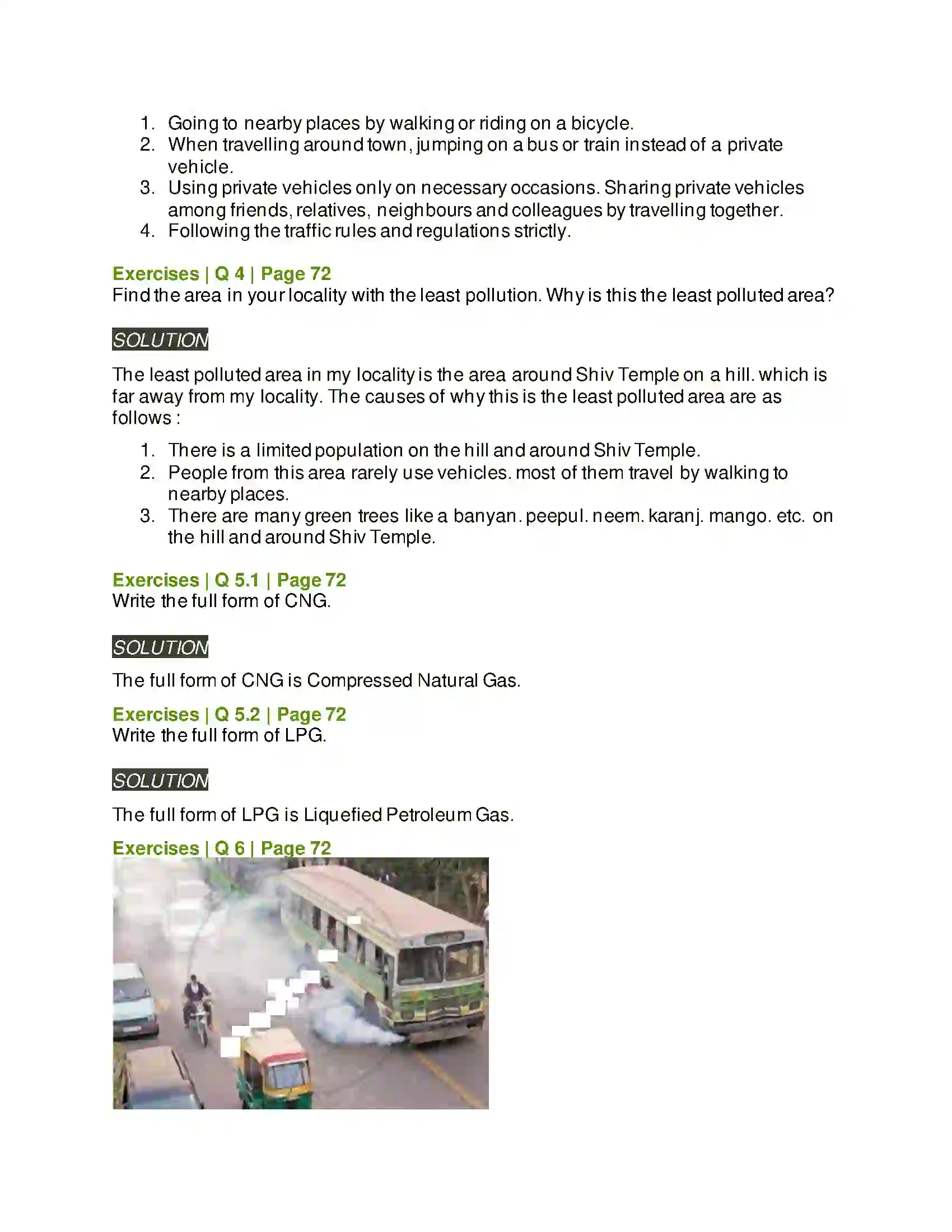 Maharashtra Board Class 5th Environmental Studies - 1 Transport Solution 5