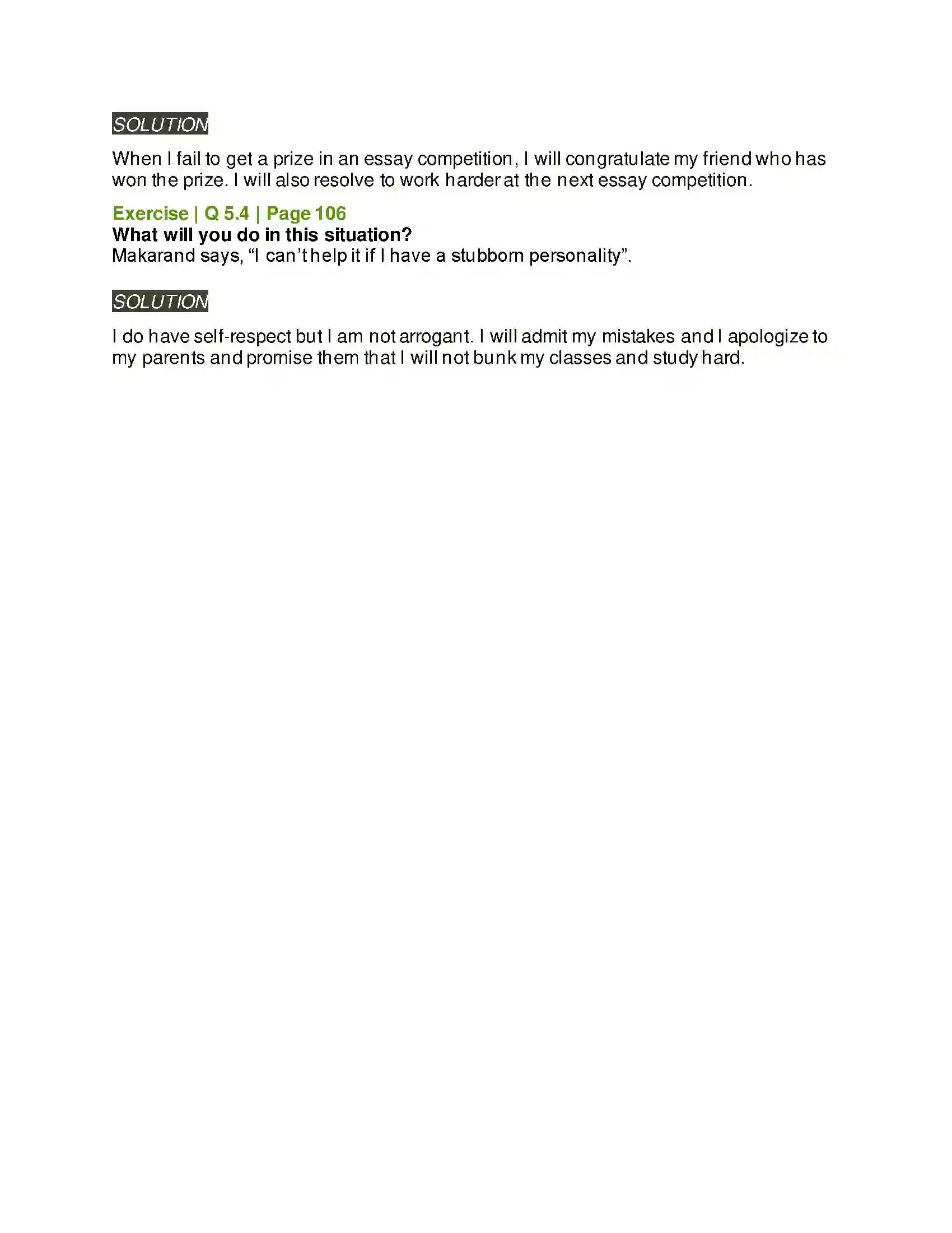 Maharashtra Board Class 5th Environmental Studies - 1 Our Emotional World Solution 4