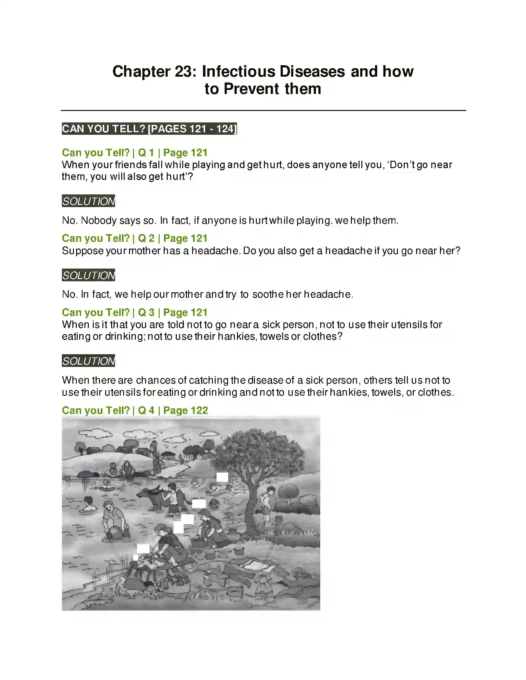 Maharashtra Board Class 5th Environmental Studies - 1 Infectious Diseases & How to Prevent Them Solution 1
