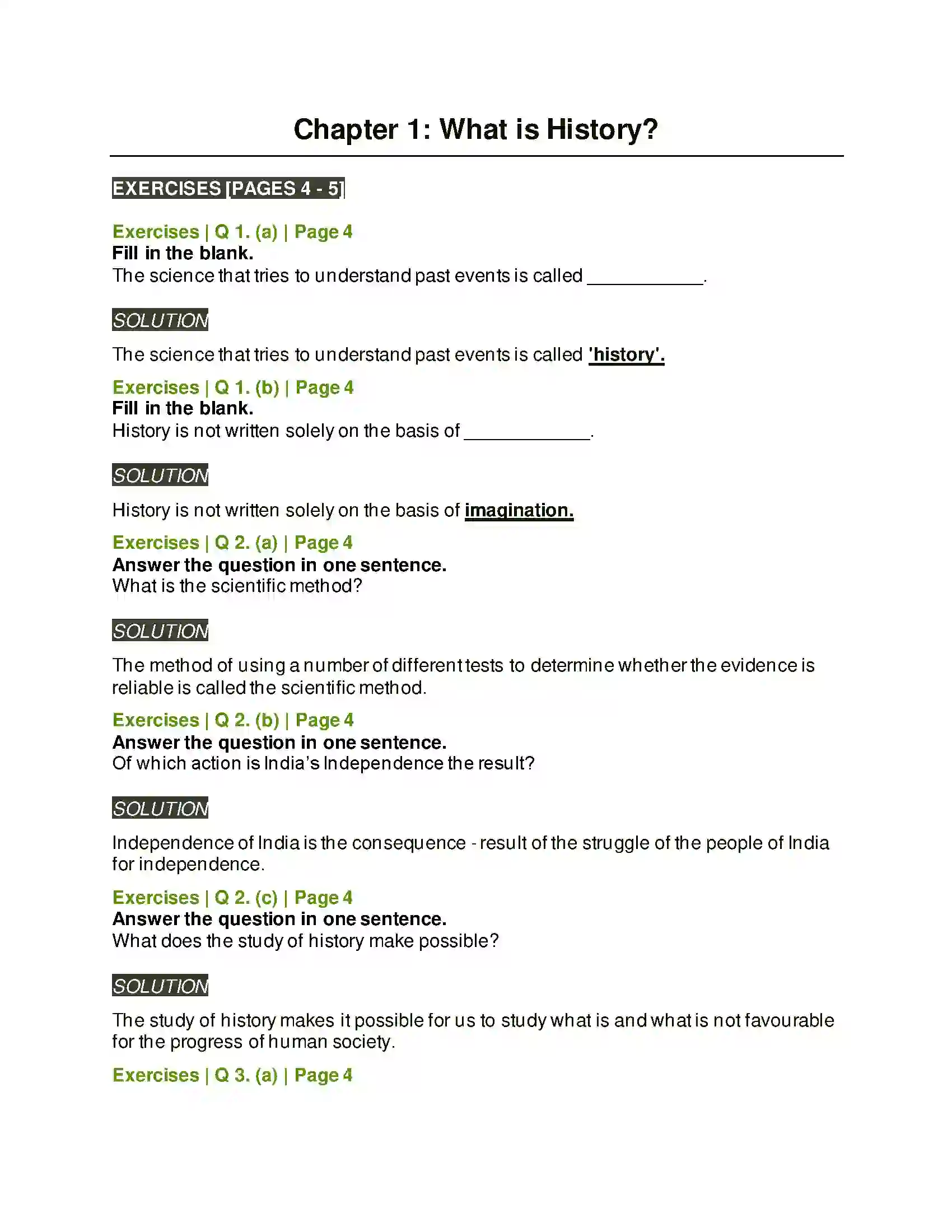 Maharashtra Board Class 5th Environmental Studies - 2 What is History Solution 1