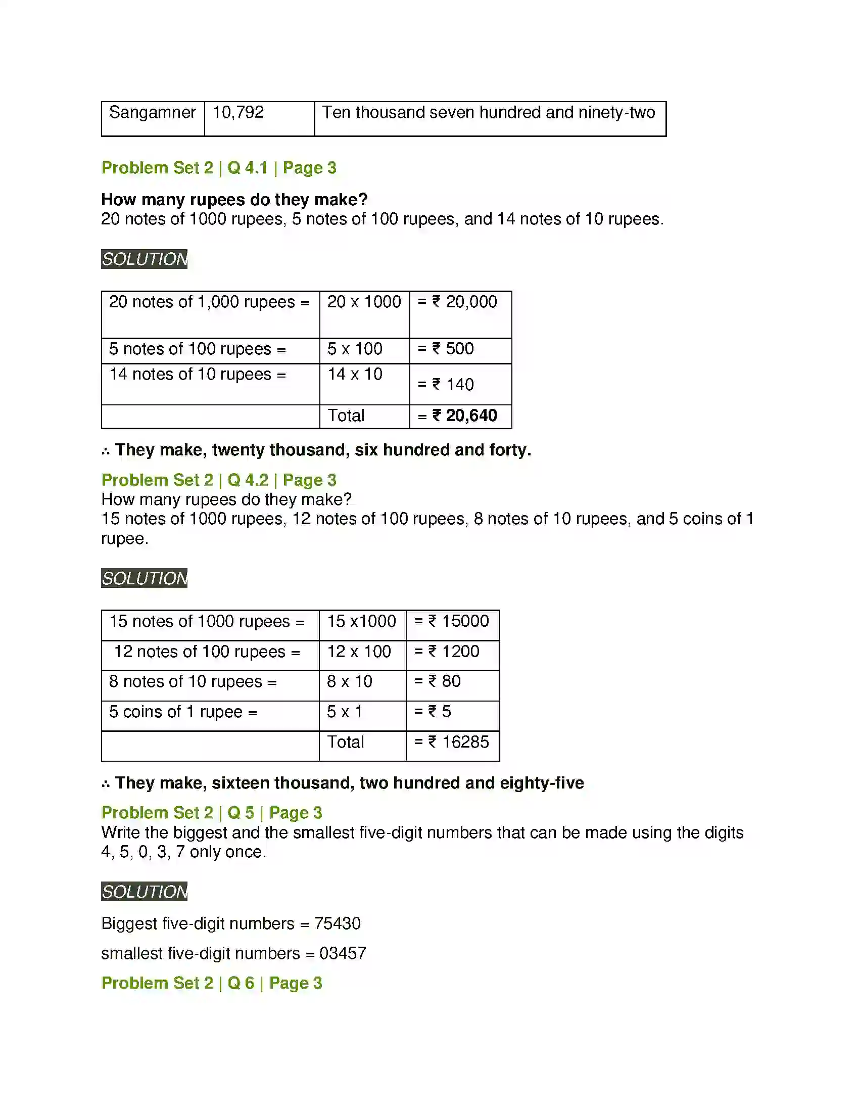 Maharashtra Board Class 5th Mathematics Number Work Solution 4
