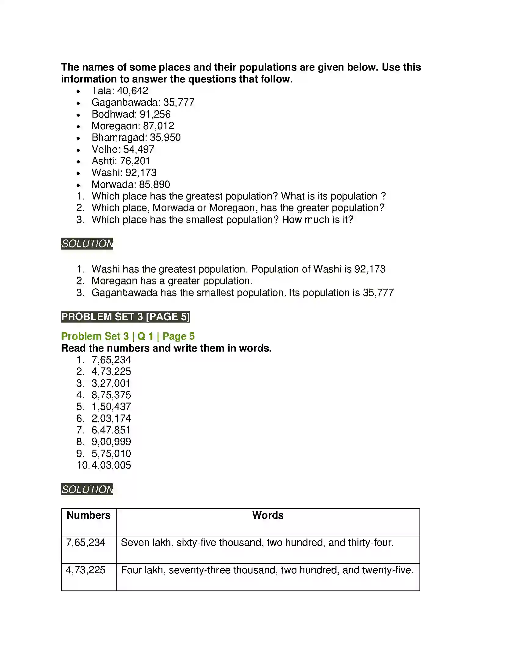 Maharashtra Board Class 5th Mathematics Number Work Solution 5