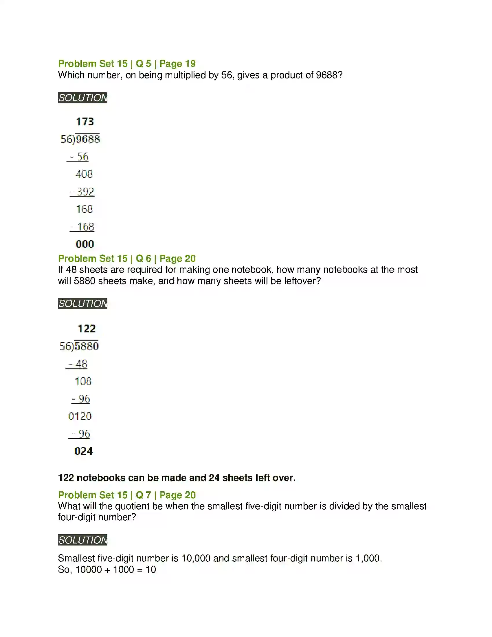 Maharashtra Board Class 5th Mathematics Multiplication and Division Solution 11