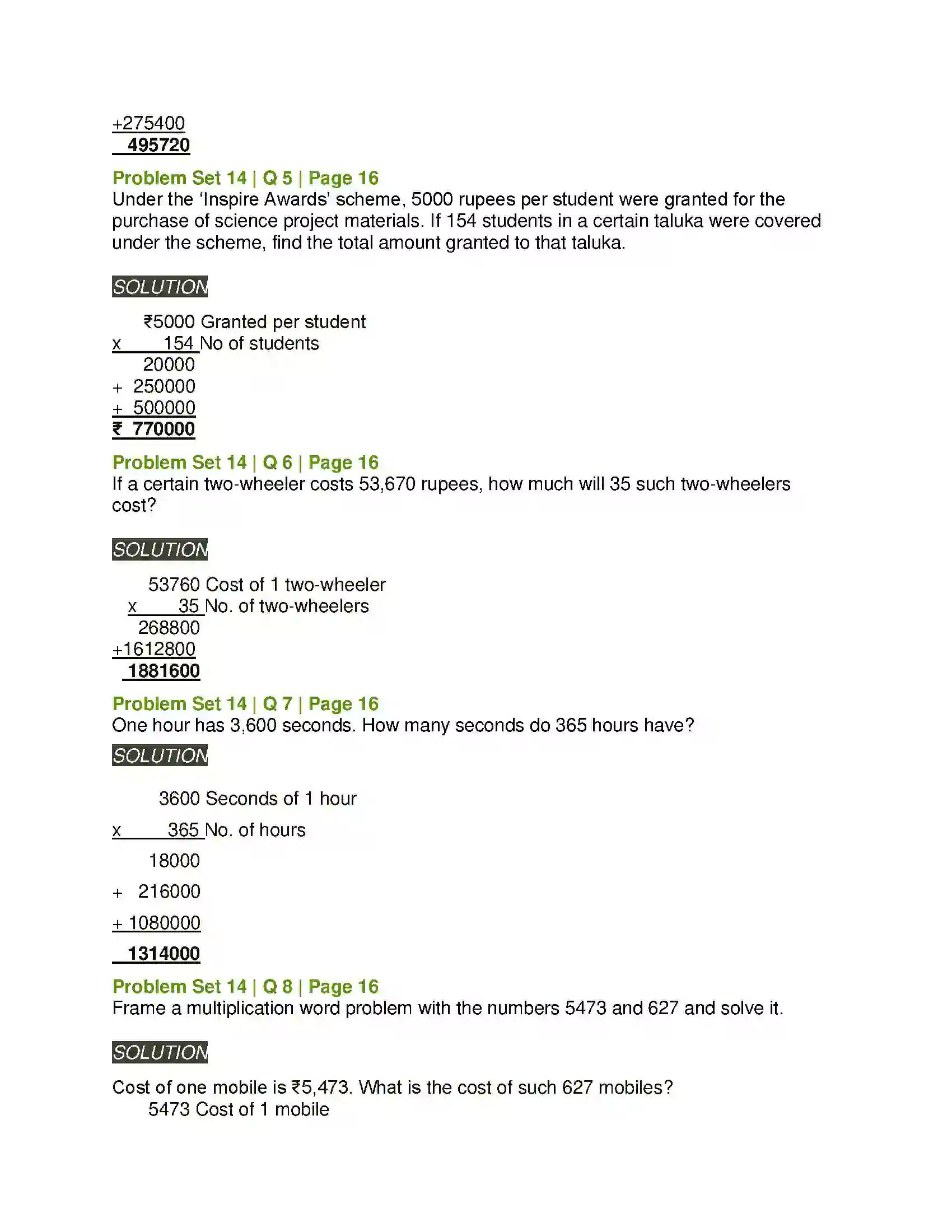 Maharashtra Board Class 5th Mathematics Multiplication and Division Solution 5