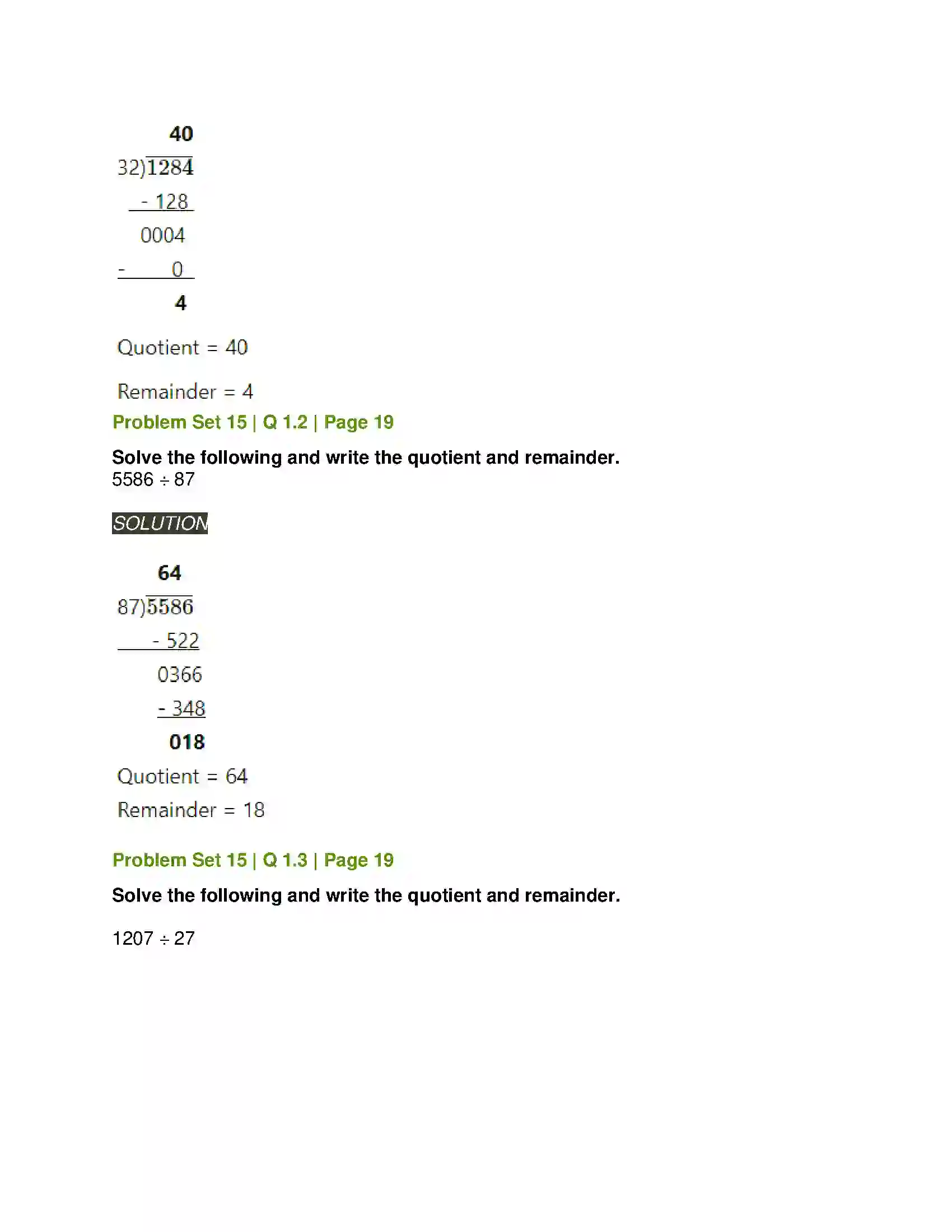 Maharashtra Board Class 5th Mathematics Multiplication and Division Solution 7
