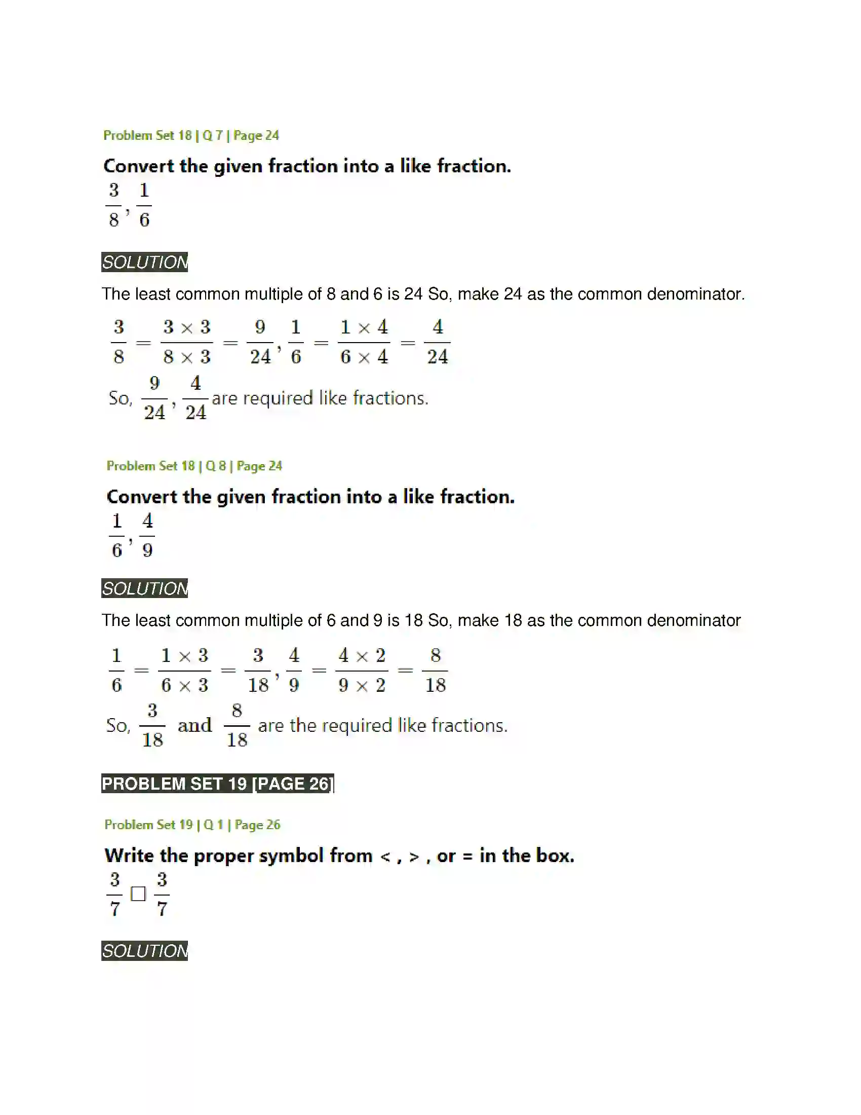 Maharashtra Board Class 5th Mathematics Fractions Solution 10