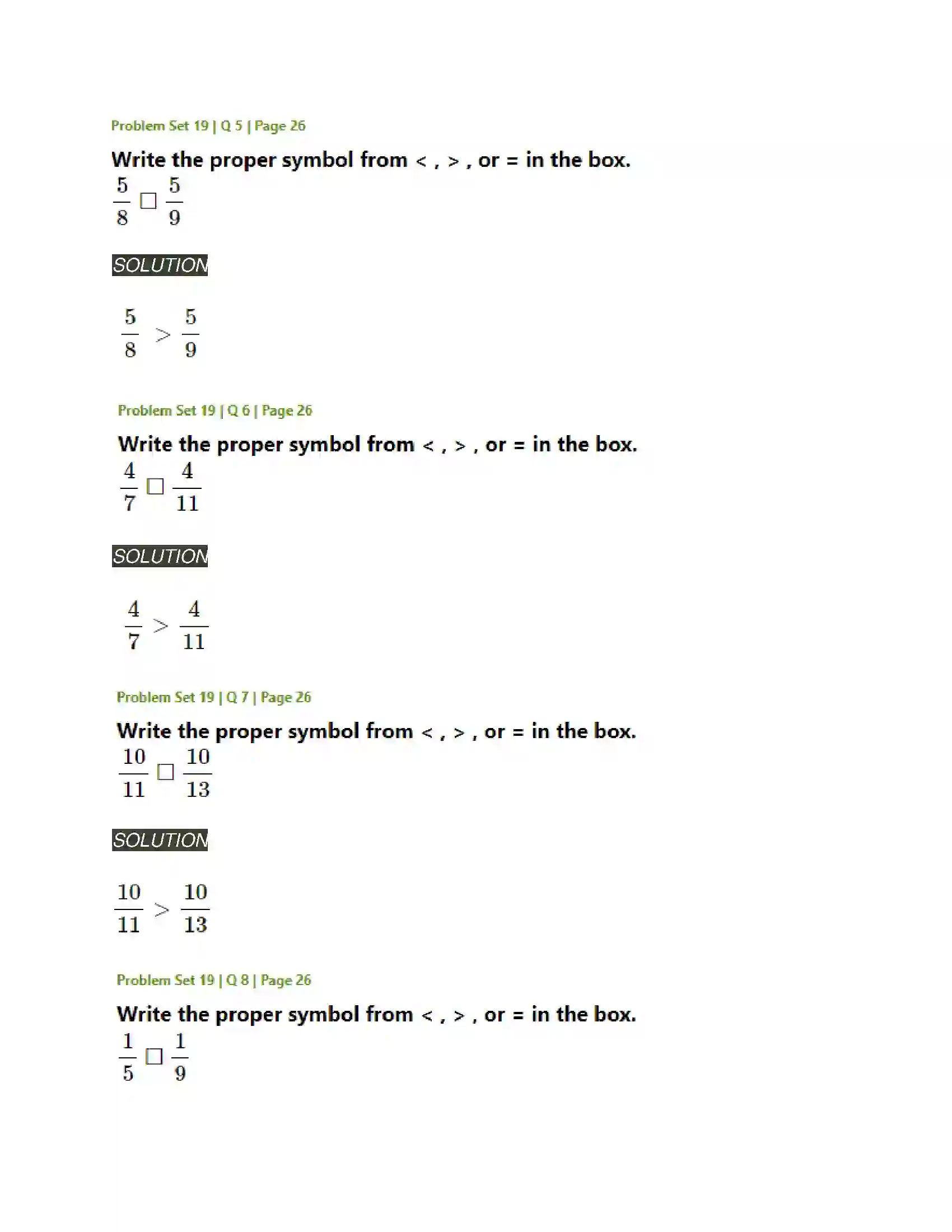 Maharashtra Board Class 5th Mathematics Fractions Solution 12