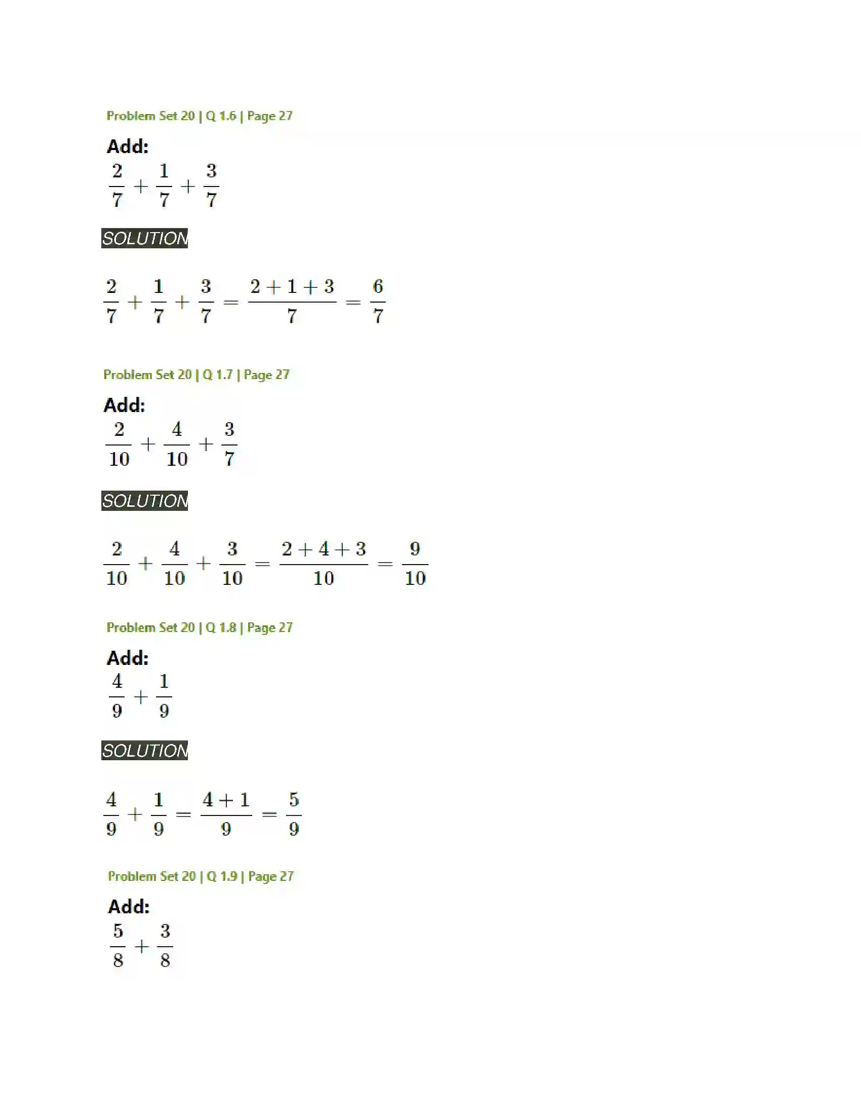 Maharashtra Board Class 5th Mathematics Fractions Solution 18
