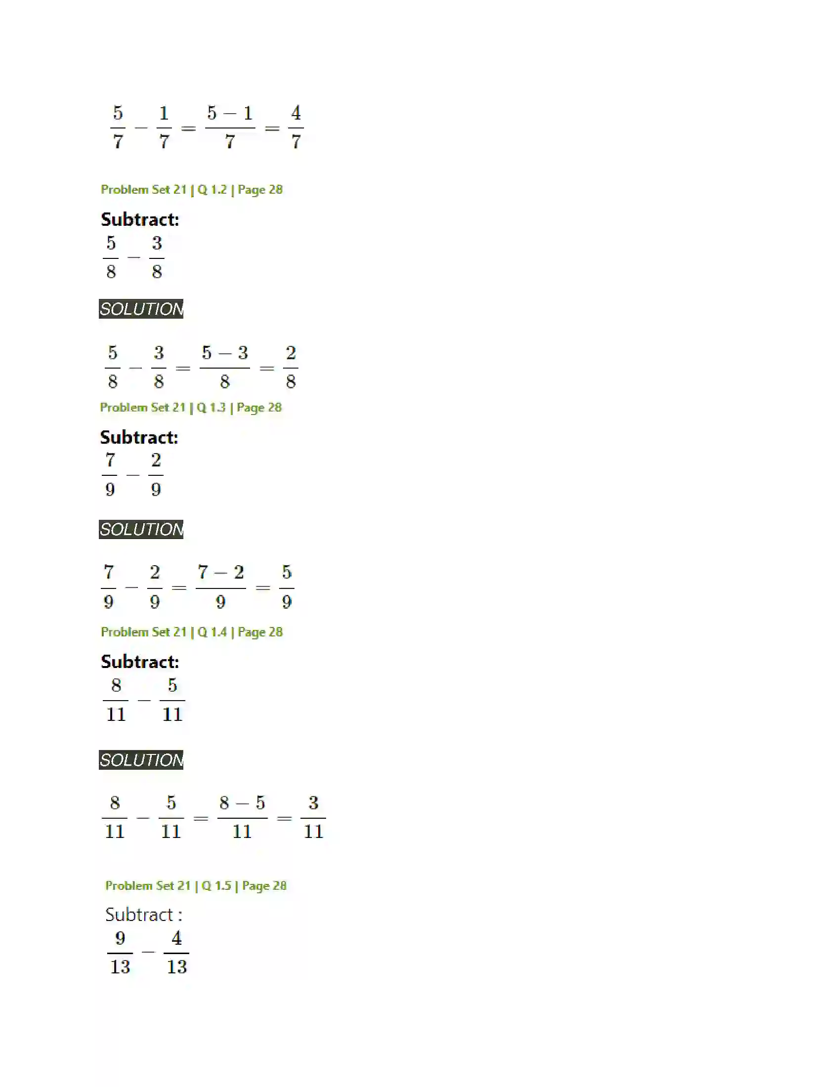 Maharashtra Board Class 5th Mathematics Fractions Solution 20