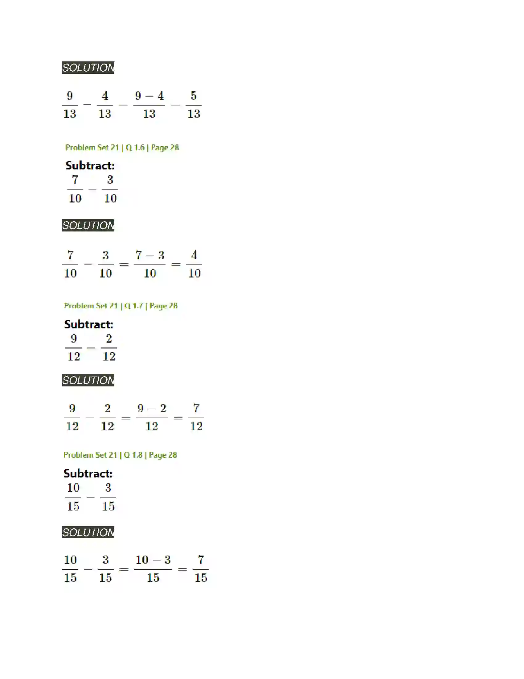 Maharashtra Board Class 5th Mathematics Fractions Solution 21