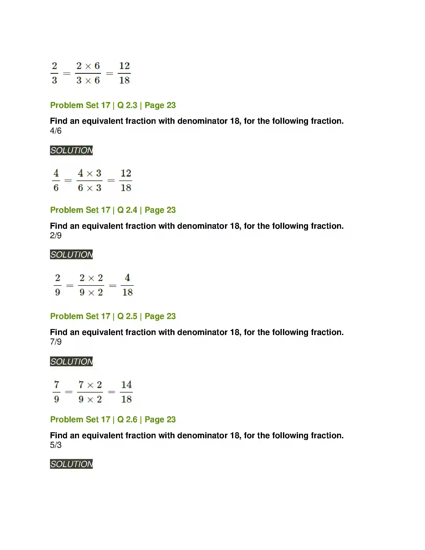 Maharashtra Board Class 5th Mathematics Fractions Solution 4