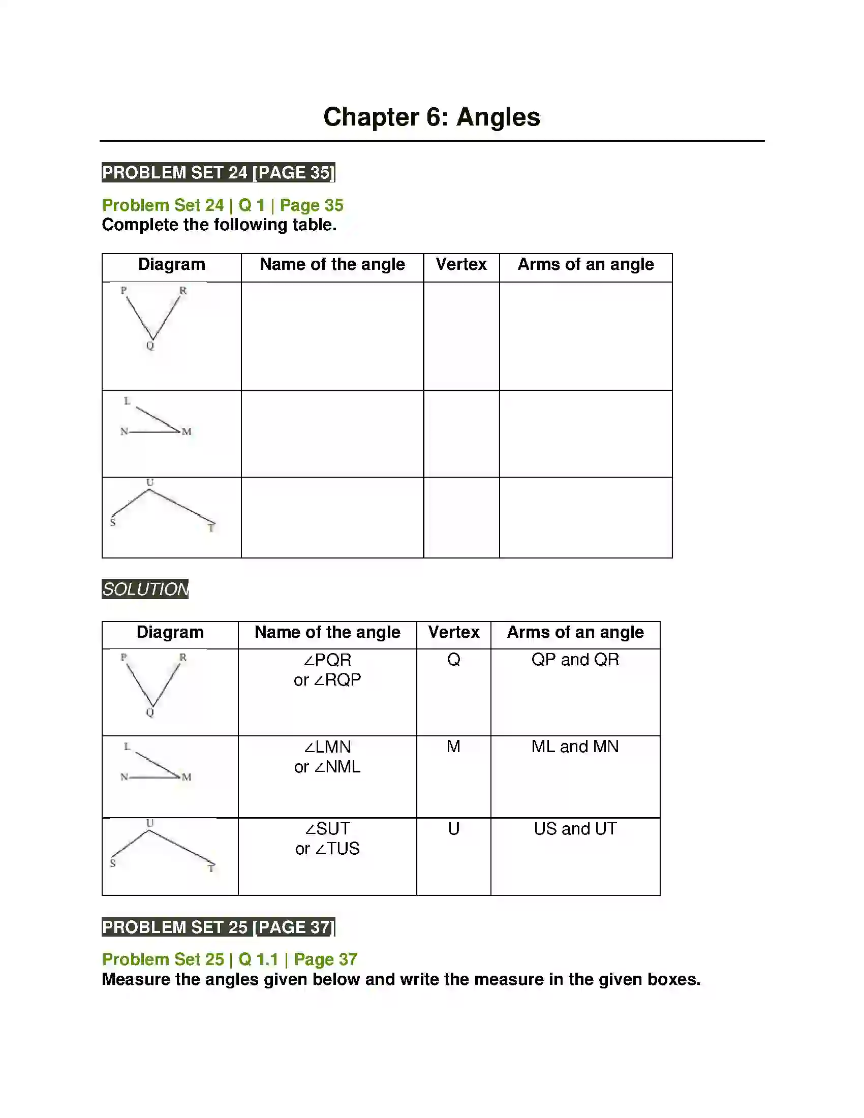 Maharashtra Board Class 5th Mathematics Angles Solution 1