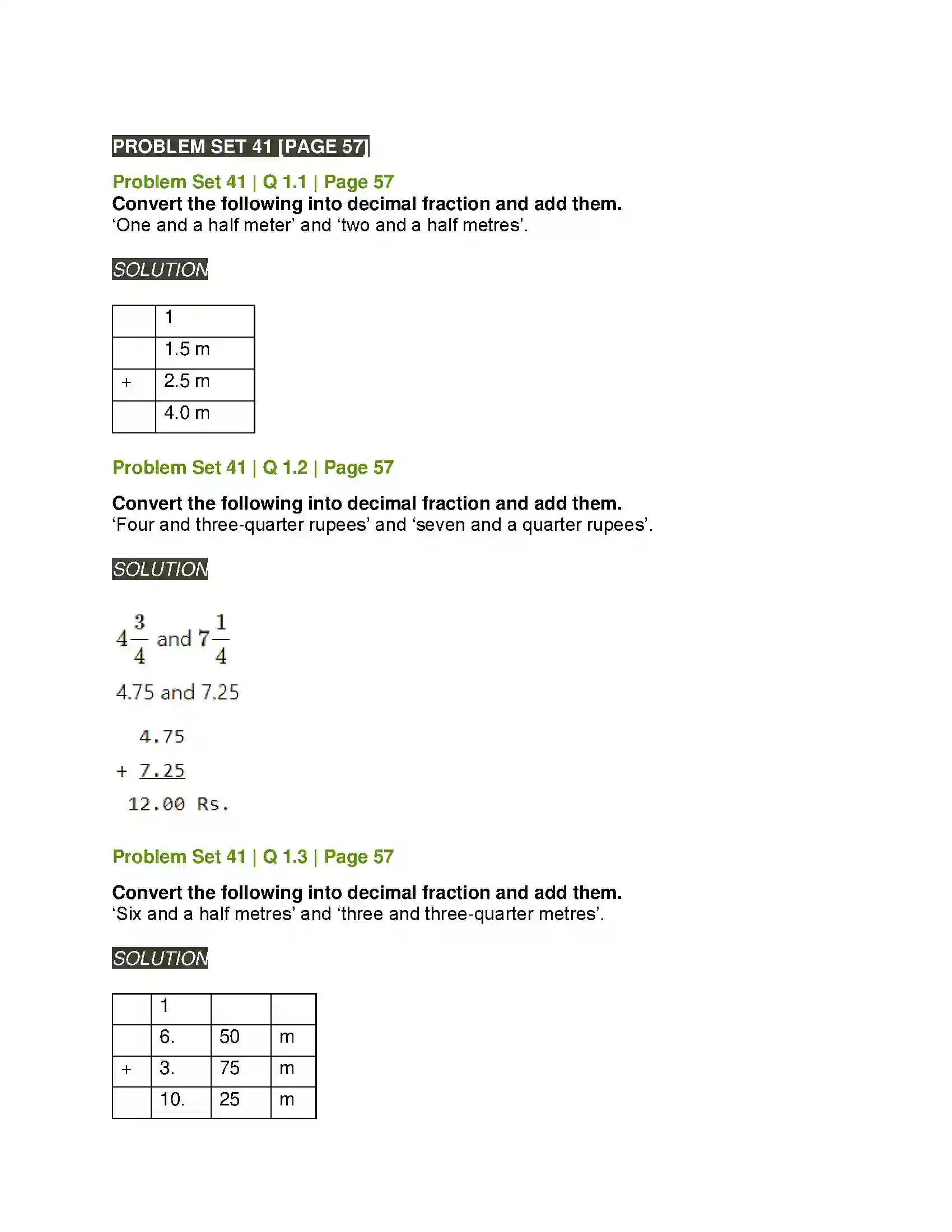 Maharashtra Board Class 5th Mathematics Decimal Fractions Solution 13