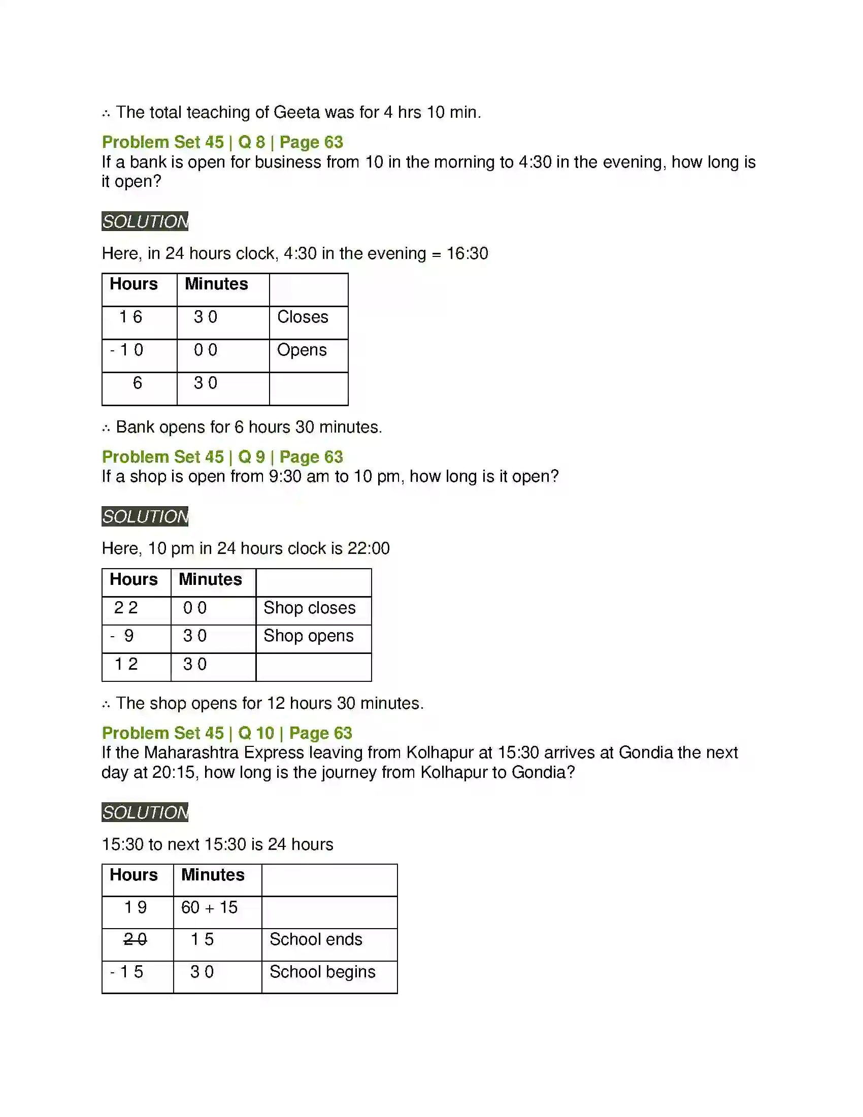 Maharashtra Board Class 5th Mathematics Measuring Time Solution 11