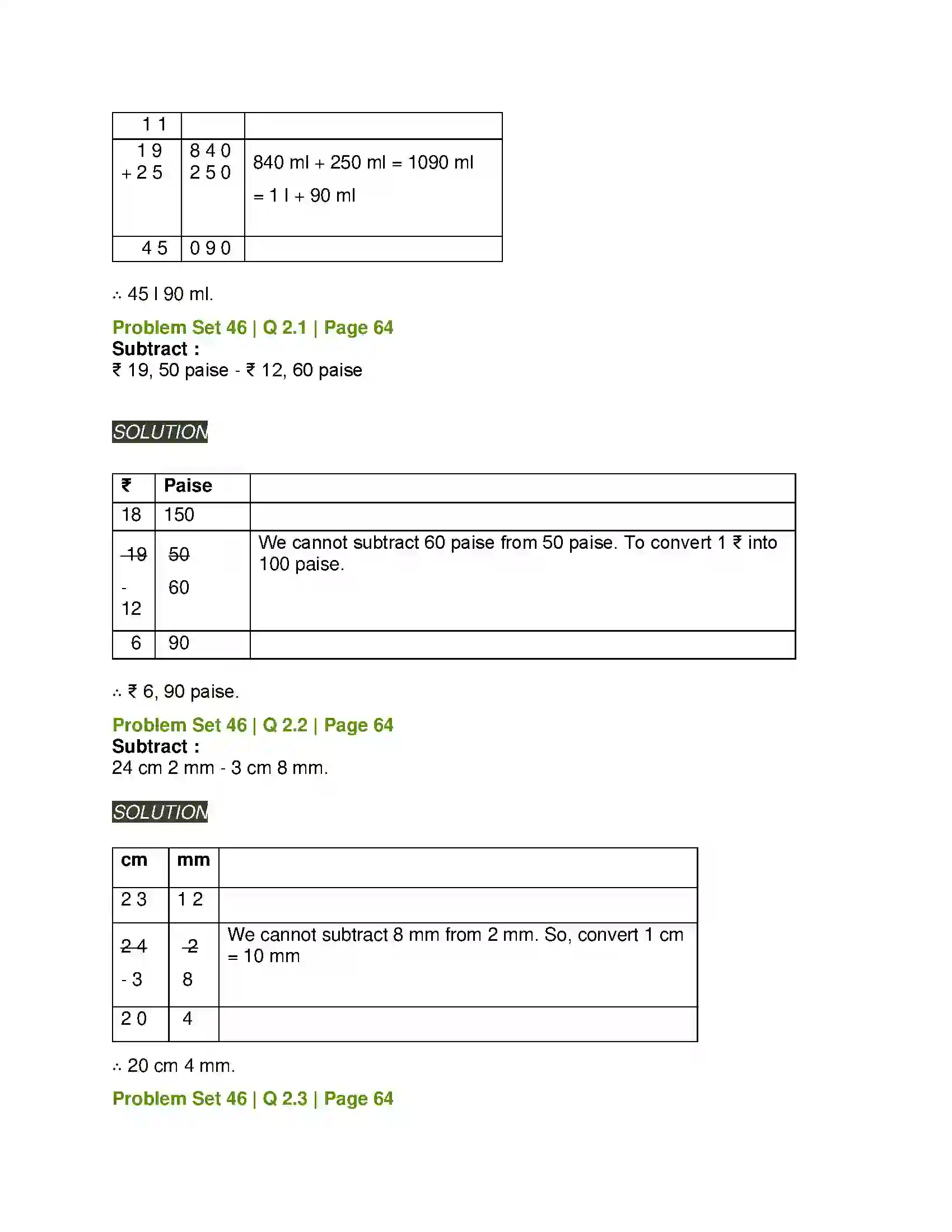 Maharashtra Board Class 5th Mathematics Problems on Measurement Solution 3