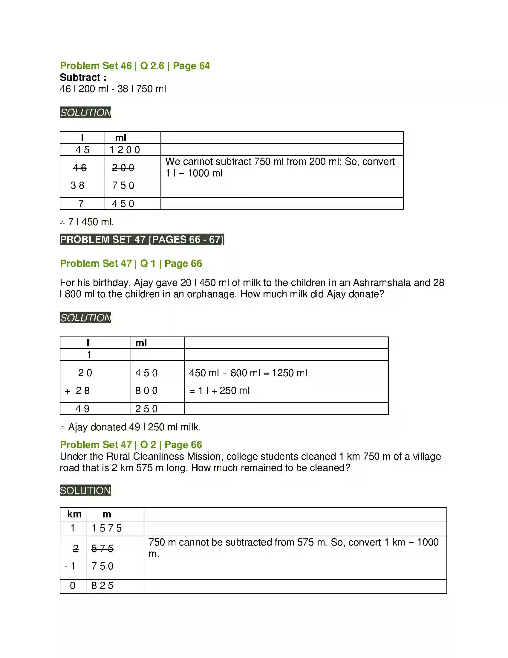 Maharashtra Board Class 5th Mathematics Problems on Measurement Solution 5