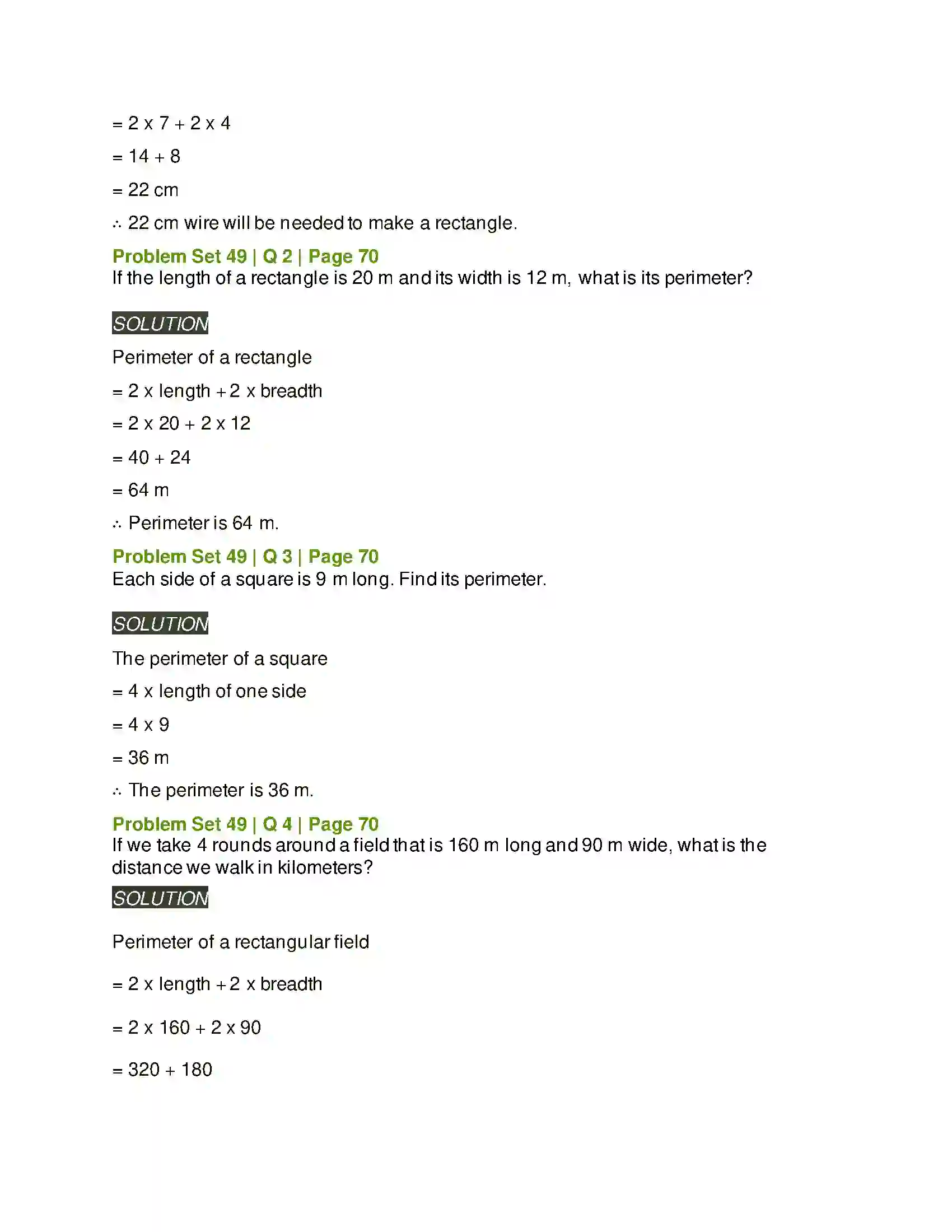 Maharashtra Board Class 5th Mathematics Perimeter and Area Solution 3