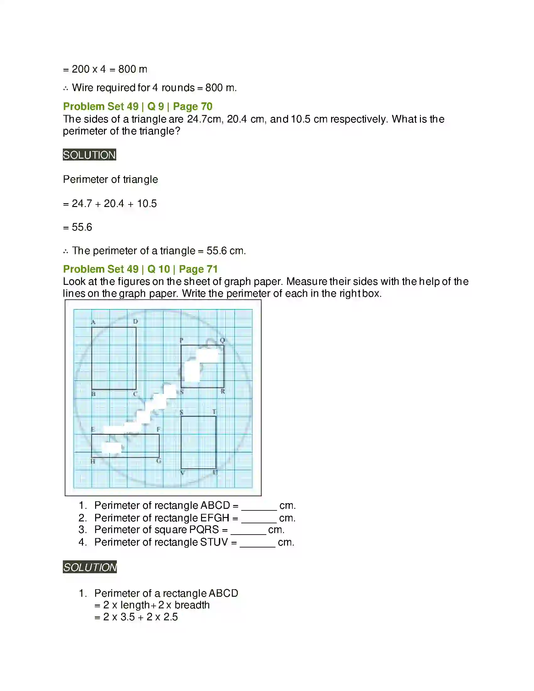 Maharashtra Board Class 5th Mathematics Perimeter and Area Solution 6