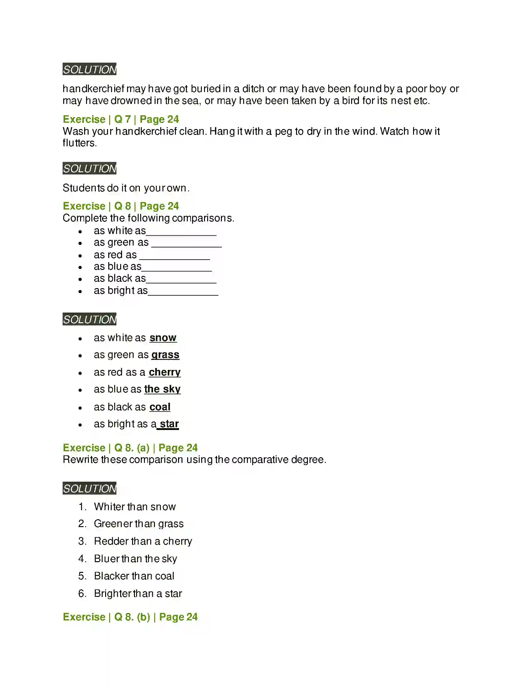 Maharashtra Board Class 6th English 2.1 The Clothesline Solution 3