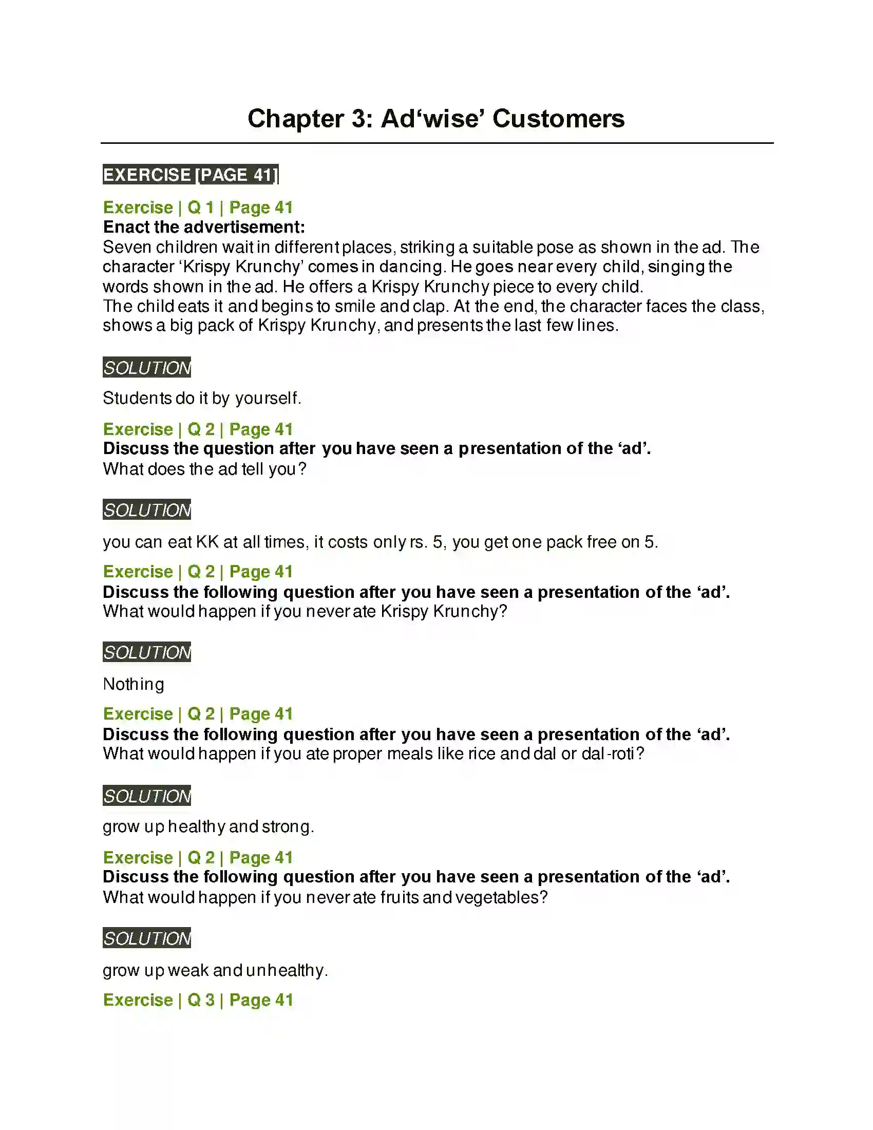 Maharashtra Board Class 6th English 2.6 Ad‘wise’ Customers Solution 1