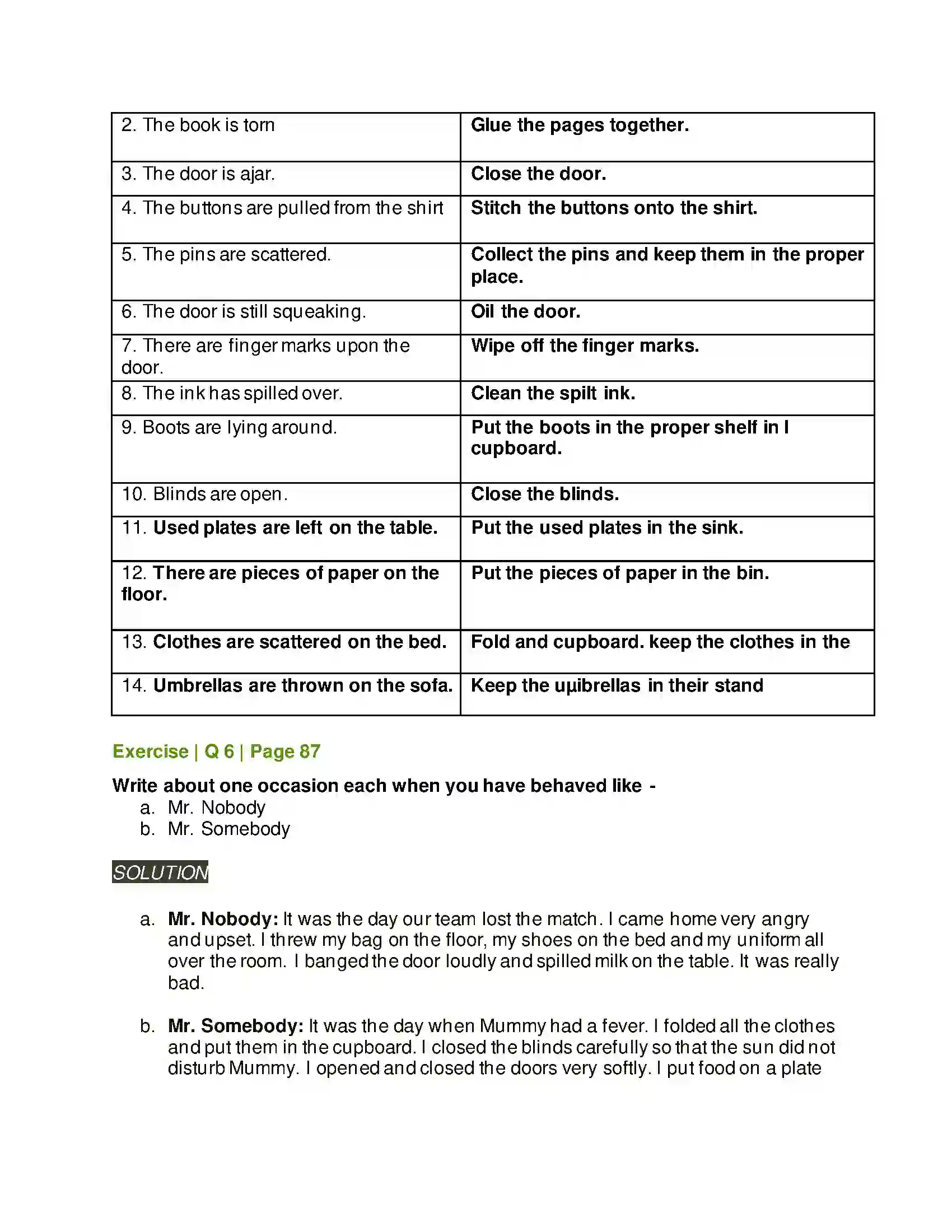 Maharashtra Board Class 6th English Nobody Solution 3