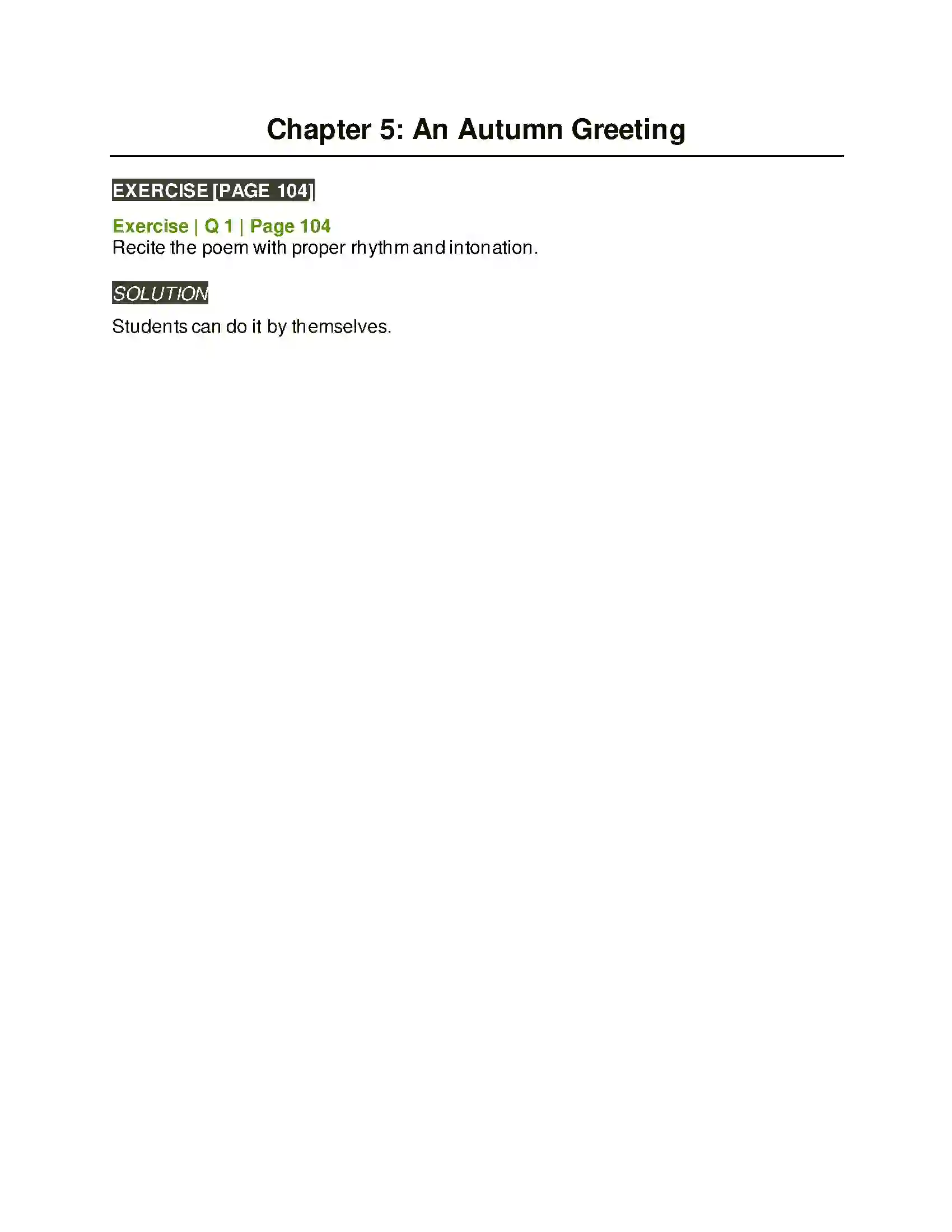 Maharashtra Board Class 6th English 4.8 An Autumn Greeting Solution 1