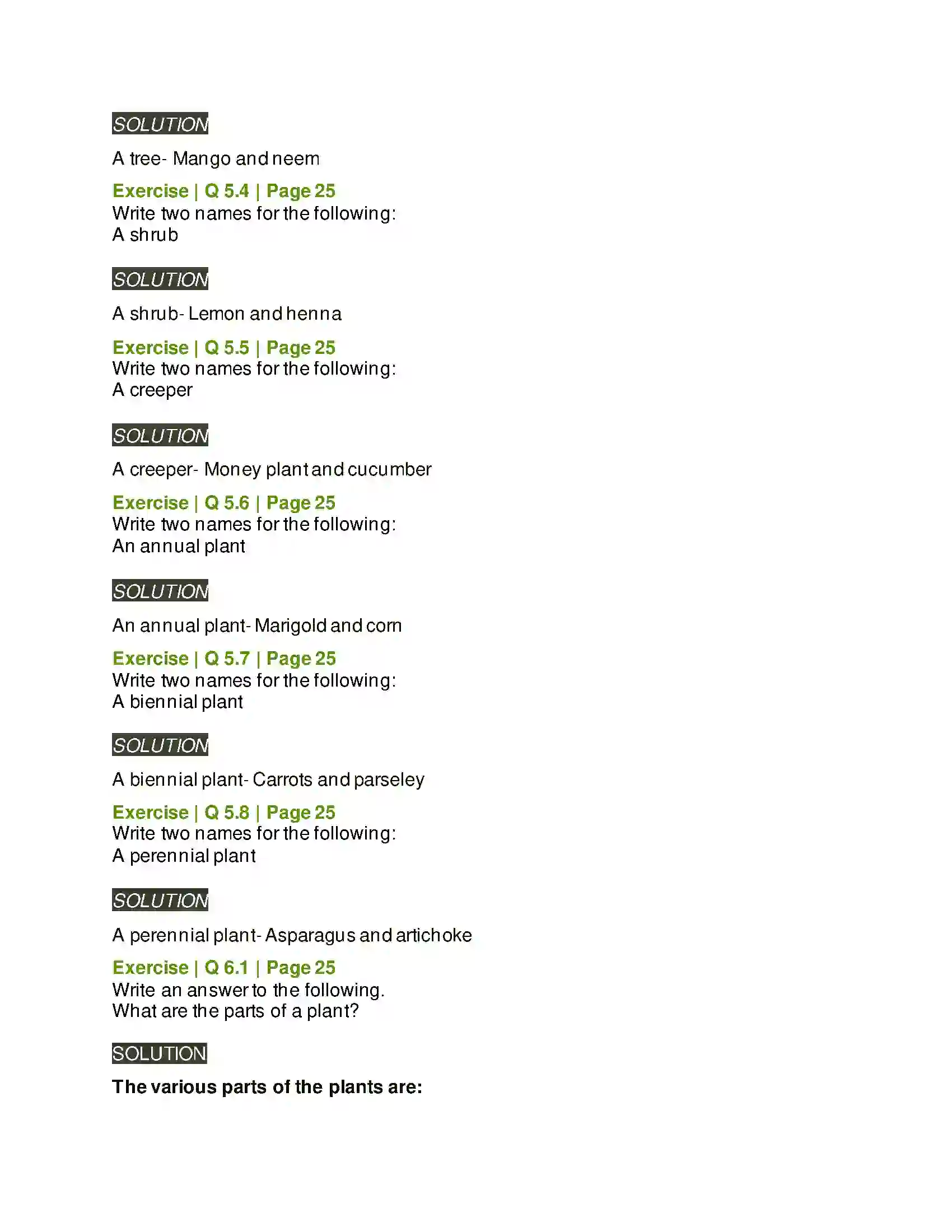 Maharashtra Board Class 6th General Science Diversity in Living Things & Their Classification Solution 6