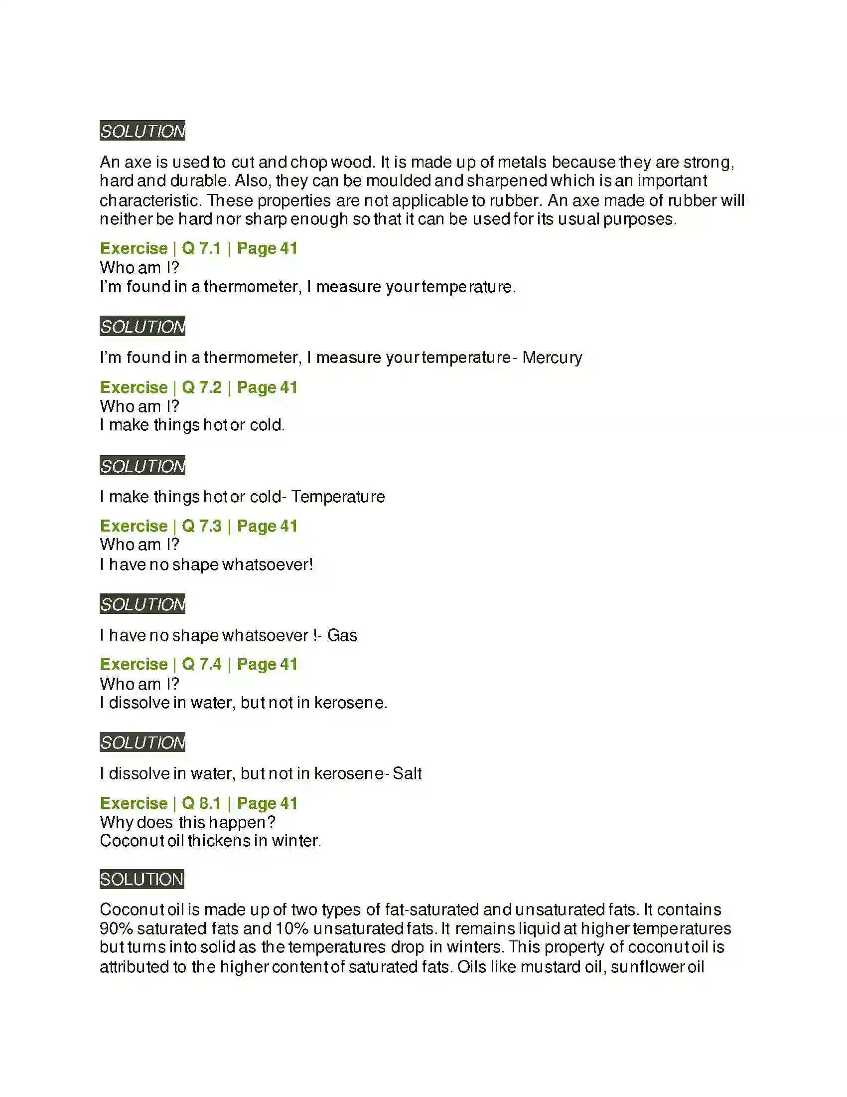 Maharashtra Board Class 6th General Science Substances in the Surroundings –Their States & Properties Solution 6