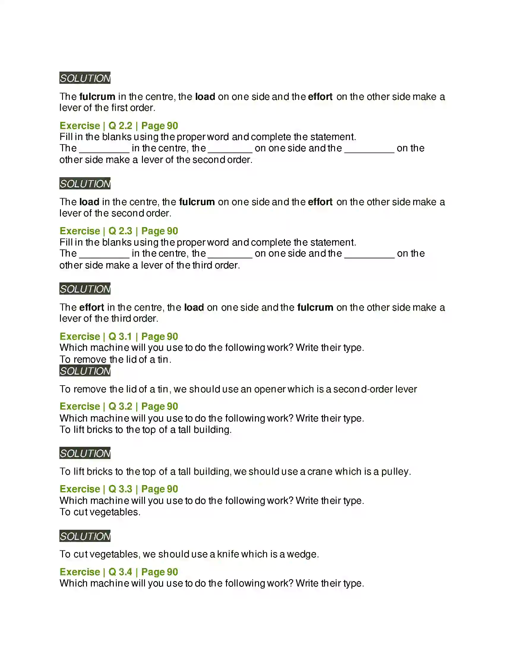 Maharashtra Board Class 6th General Science Simple Machines Solution 3