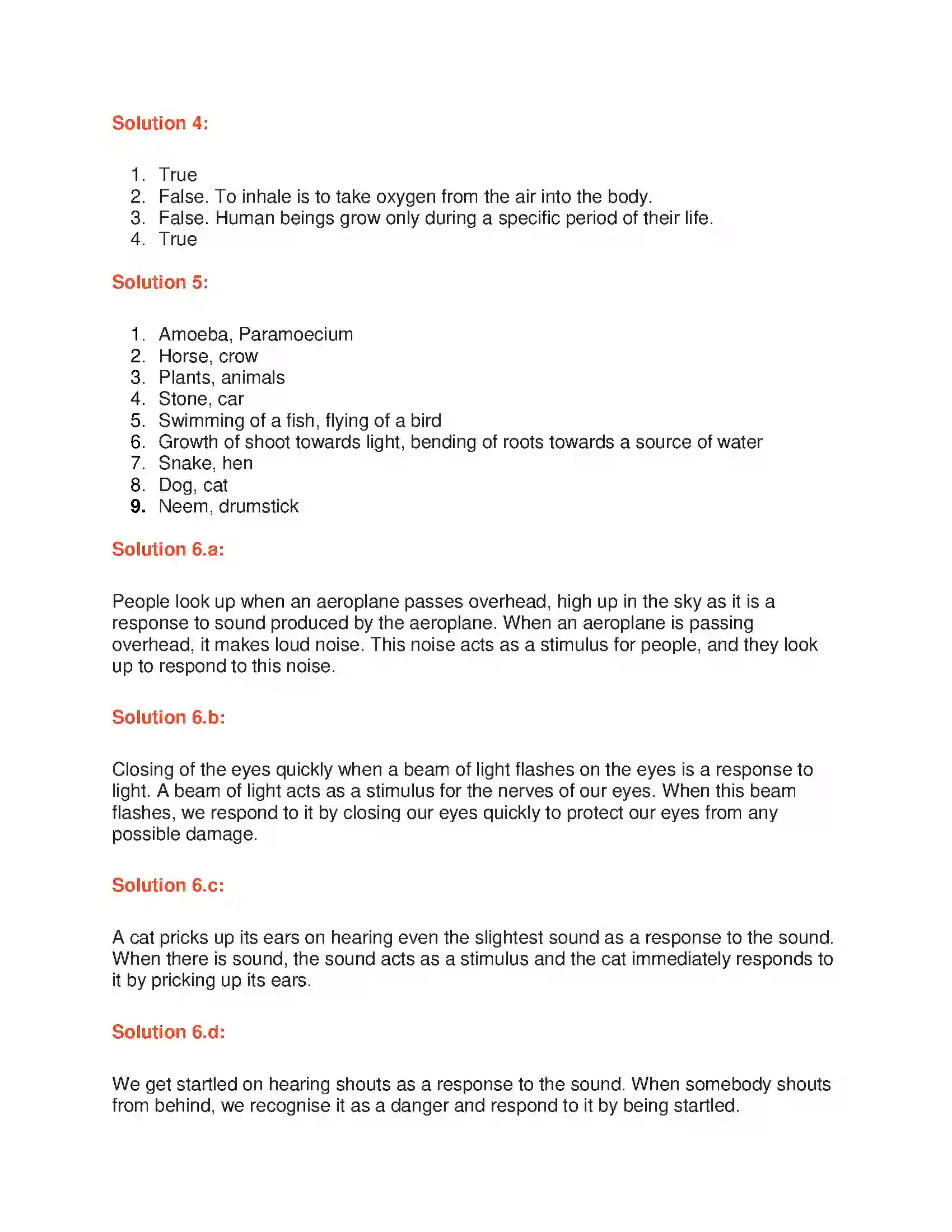 Maharashtra Board Class 6th General Science Characteristics of Living Things Solution 3