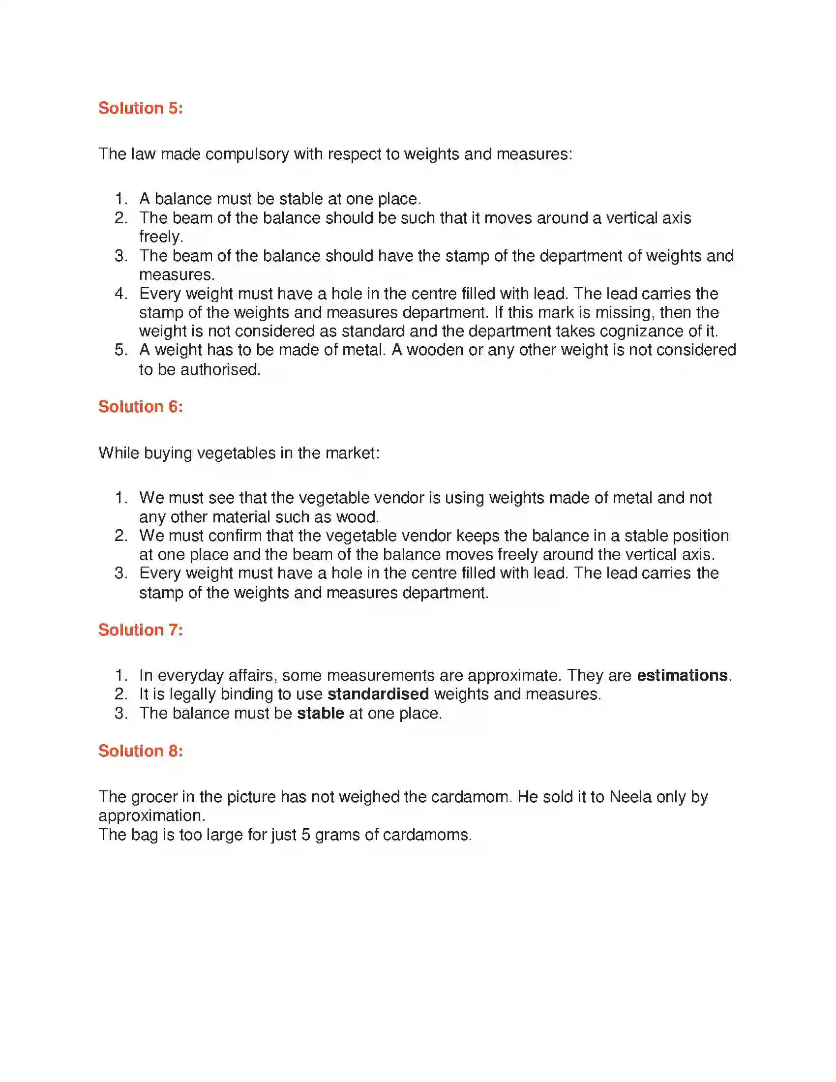 Maharashtra Board Class 6th General Science Estimates of Measurement Solution 2